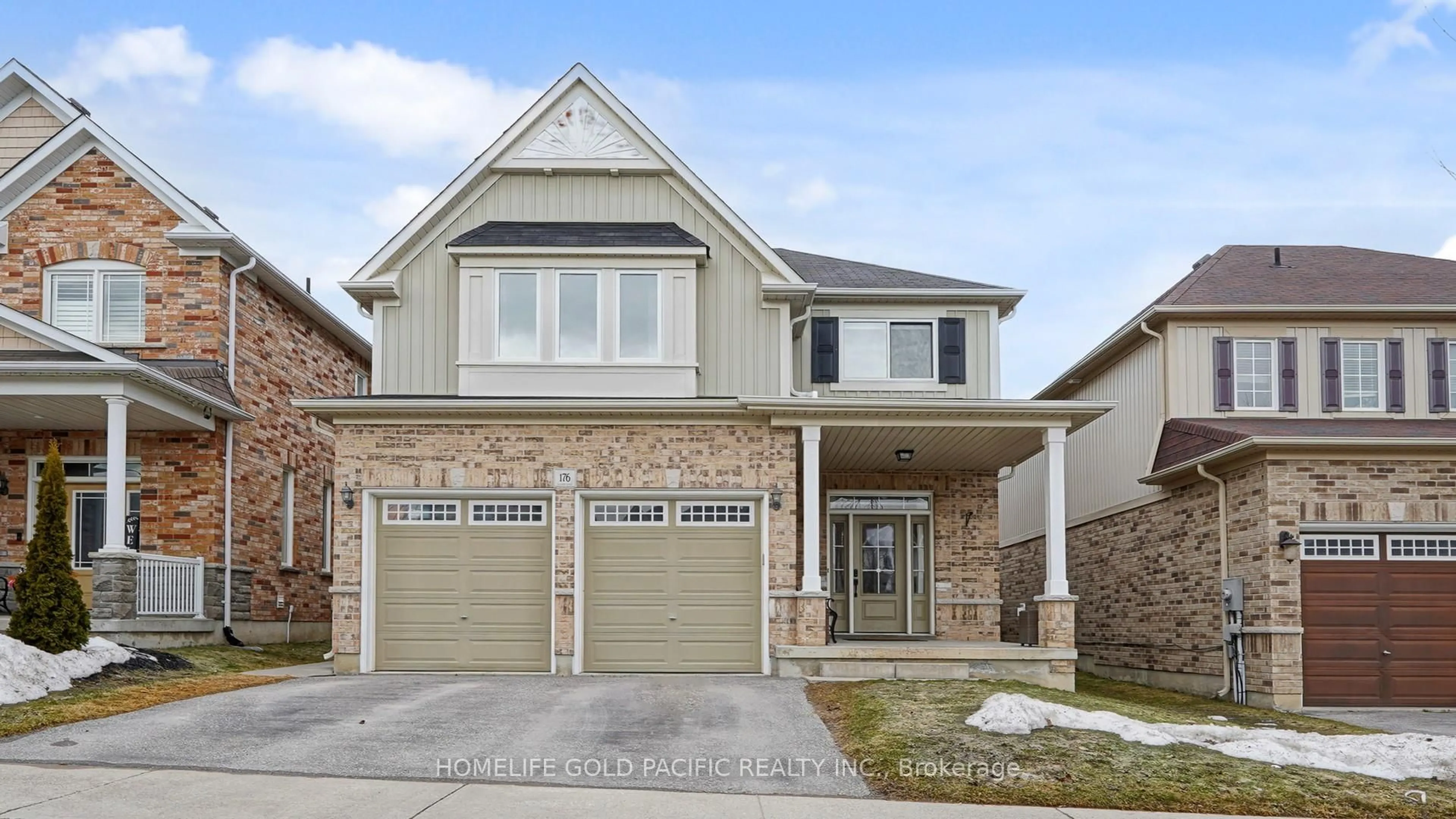 Home with brick exterior material, street for 176 Glenabbey Dr, Clarington Ontario L1E 0C4