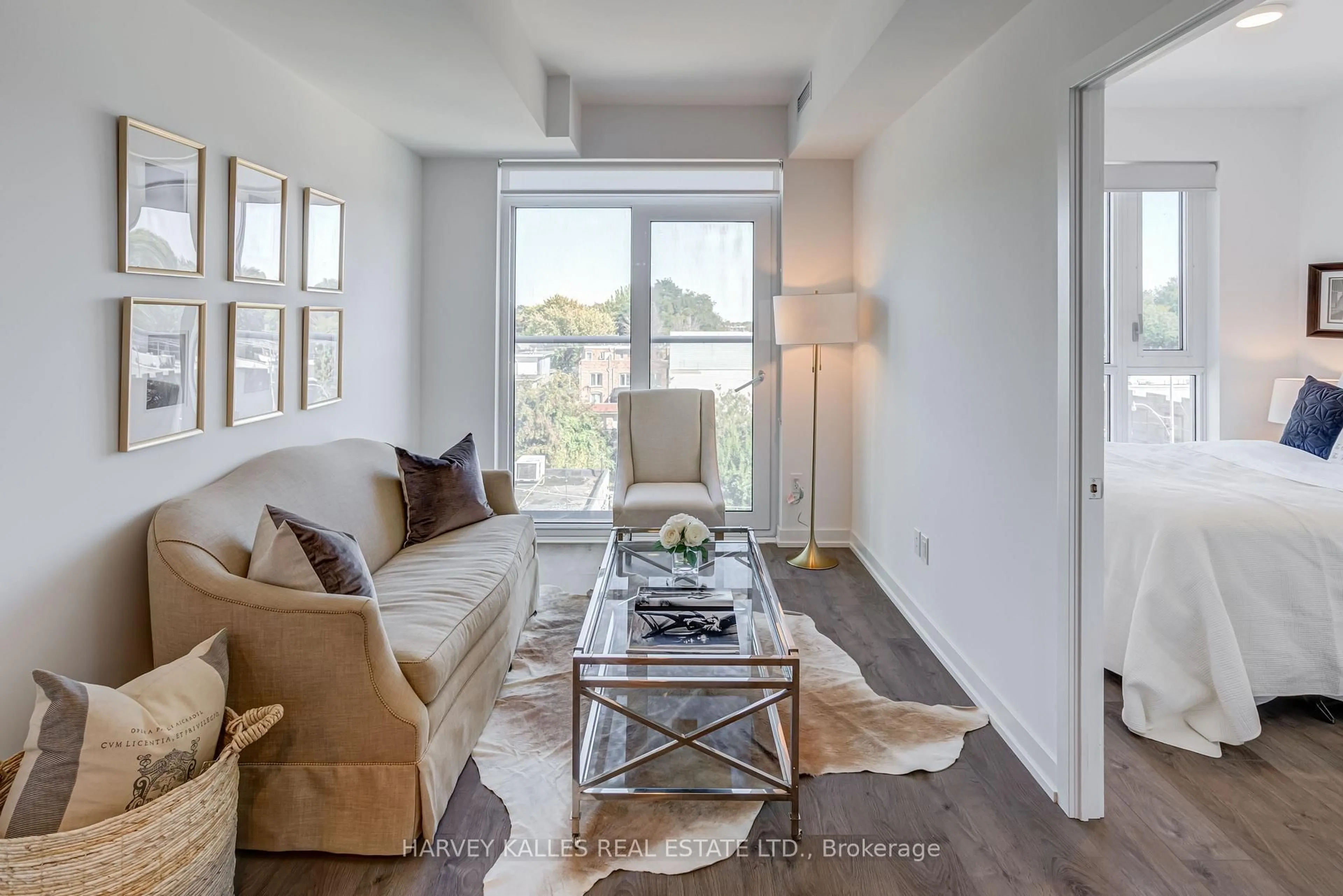 Living room with furniture, unknown for 150 Logan Ave #541, Toronto Ontario M4M 0E4