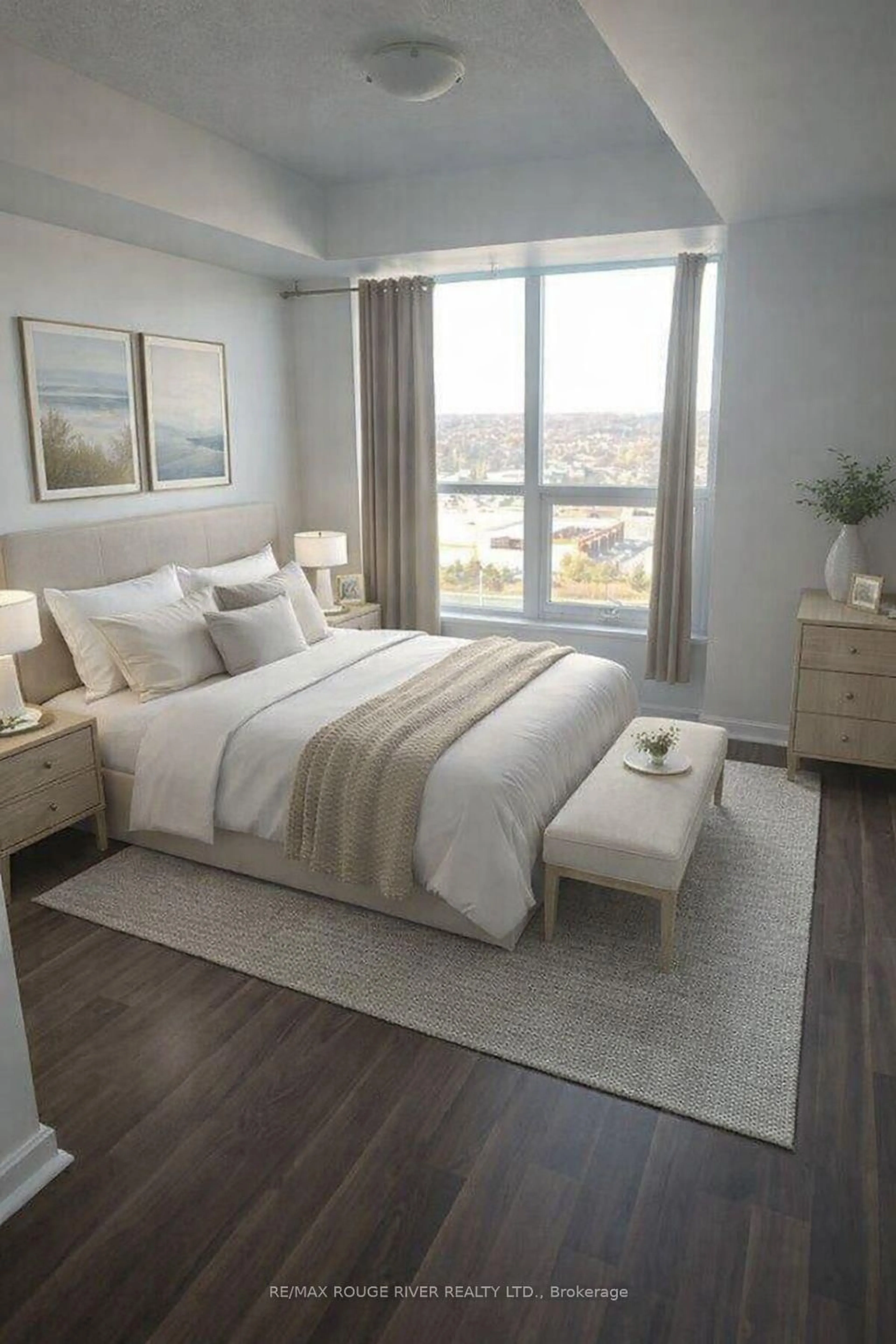 Bedroom with bed, unknown for 1235 Bayly St #1207, Pickering Ontario L1W 1L7