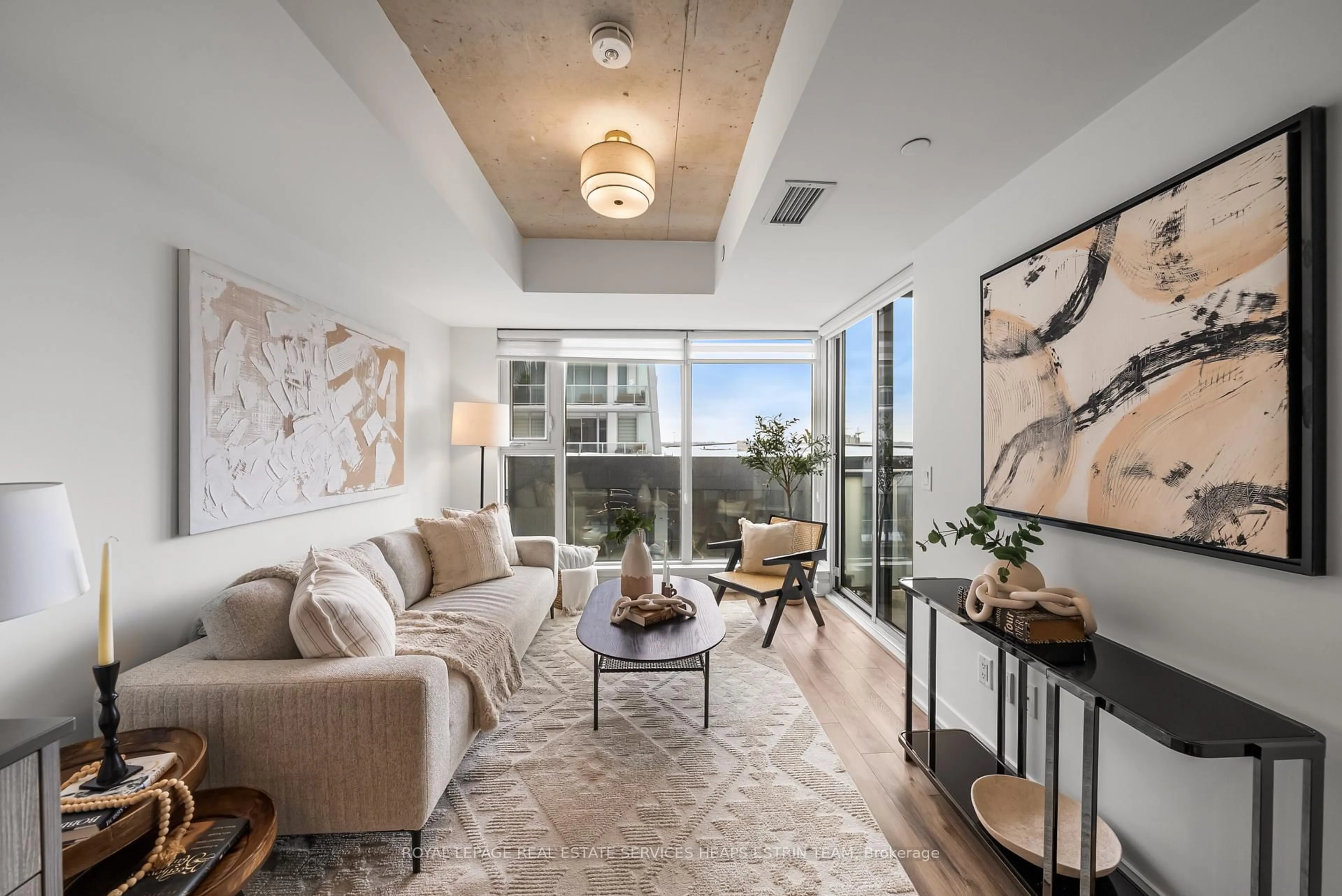 Living room with furniture, unknown for 30 Baseball Pl #719, Toronto Ontario M4M 0E8