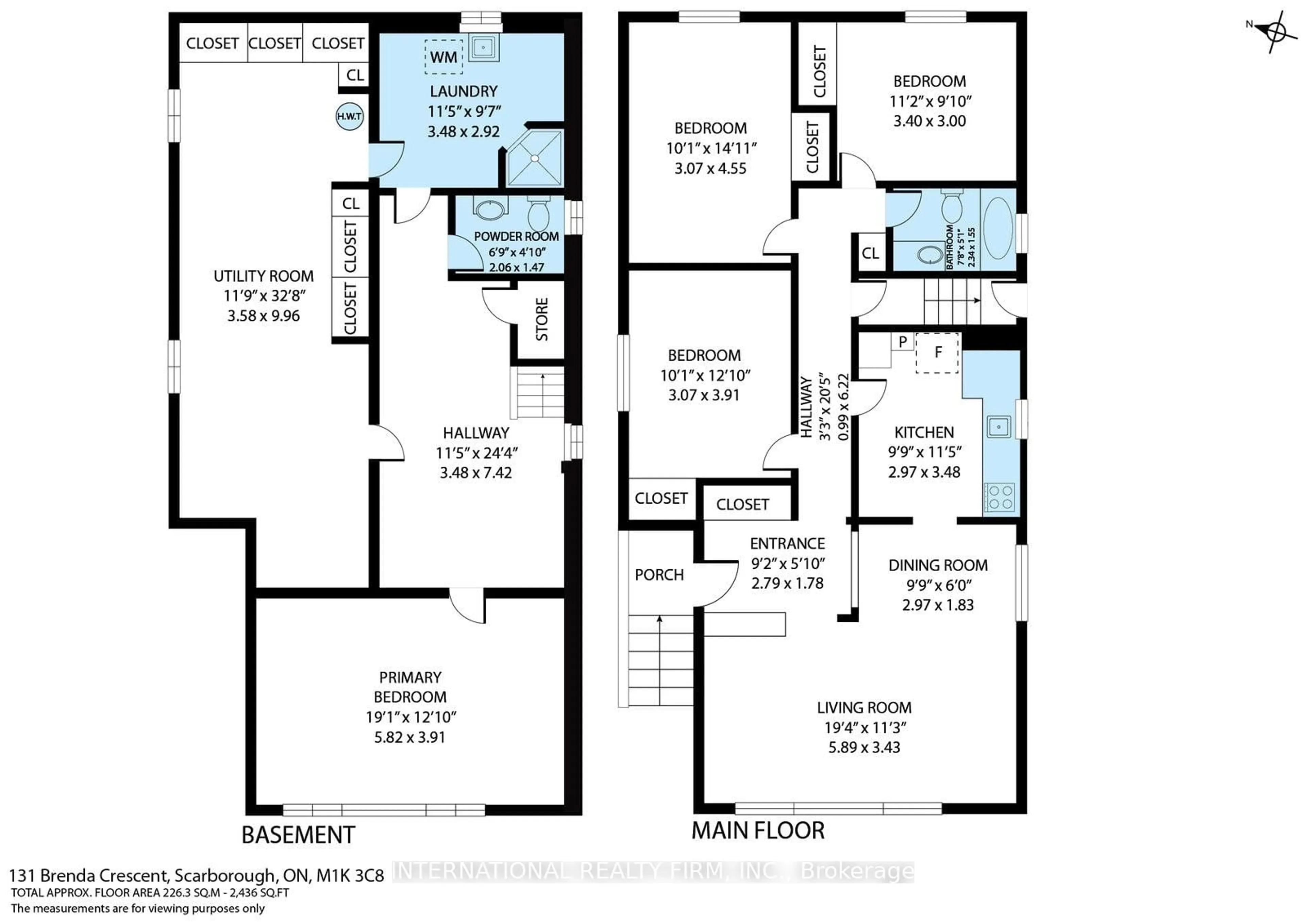 Floor plan for 131 Brenda Cres, Toronto Ontario M1K 3C8