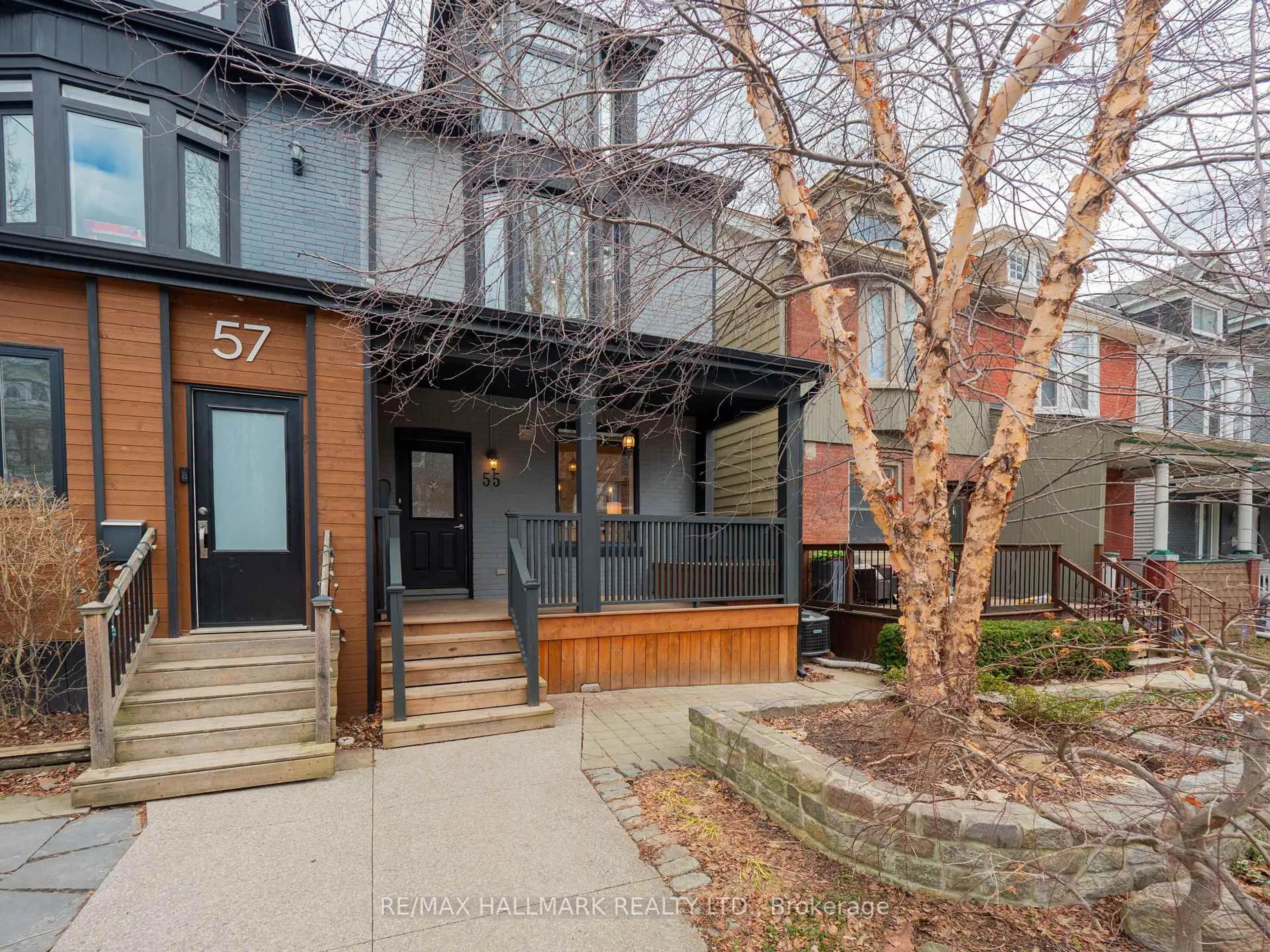 Home with brick exterior material, street for 55 Galt Ave, Toronto Ontario M4M 2Z2