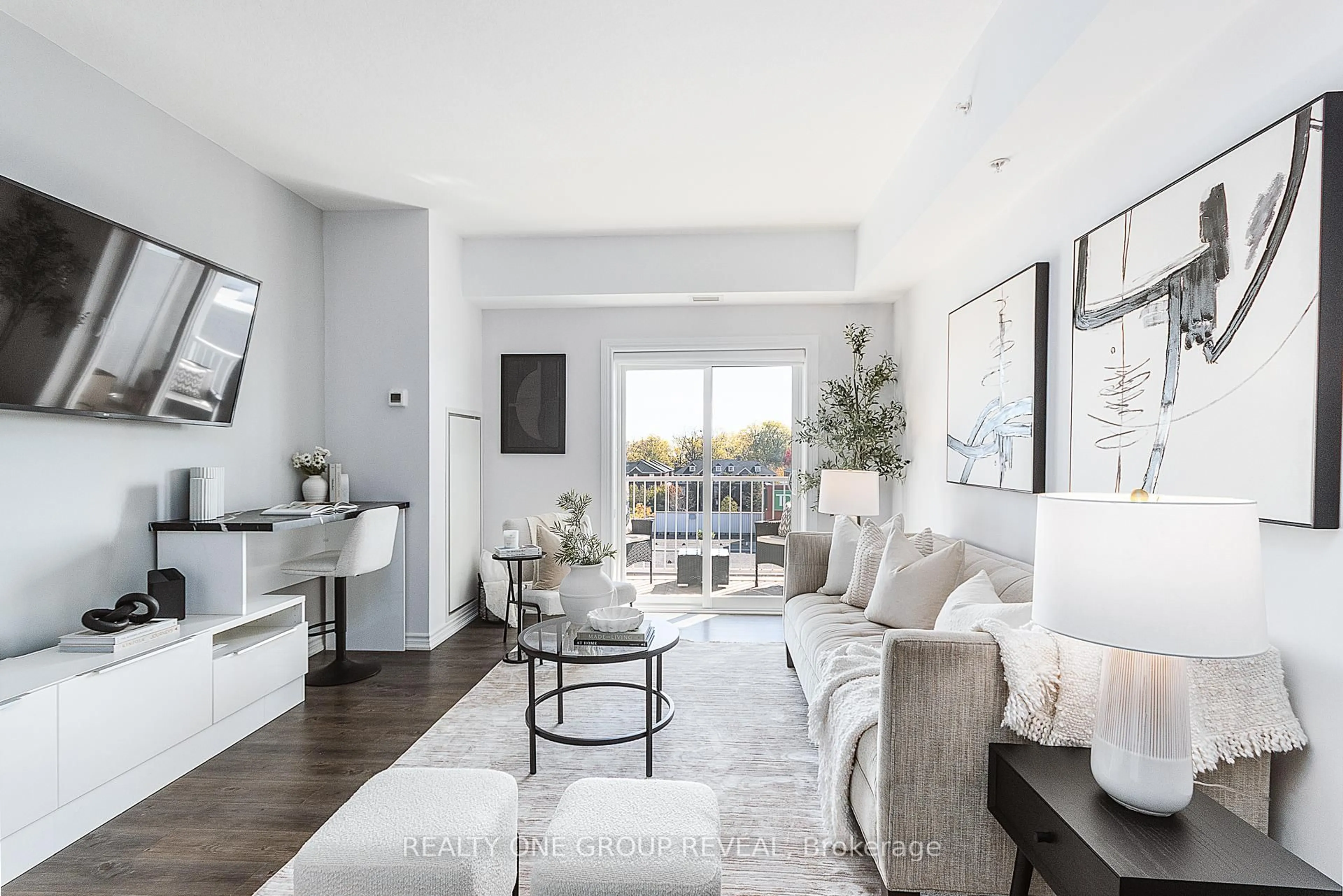 Living room with furniture, unknown for 290 Liberty St #417, Clarington Ontario L1C 0V5