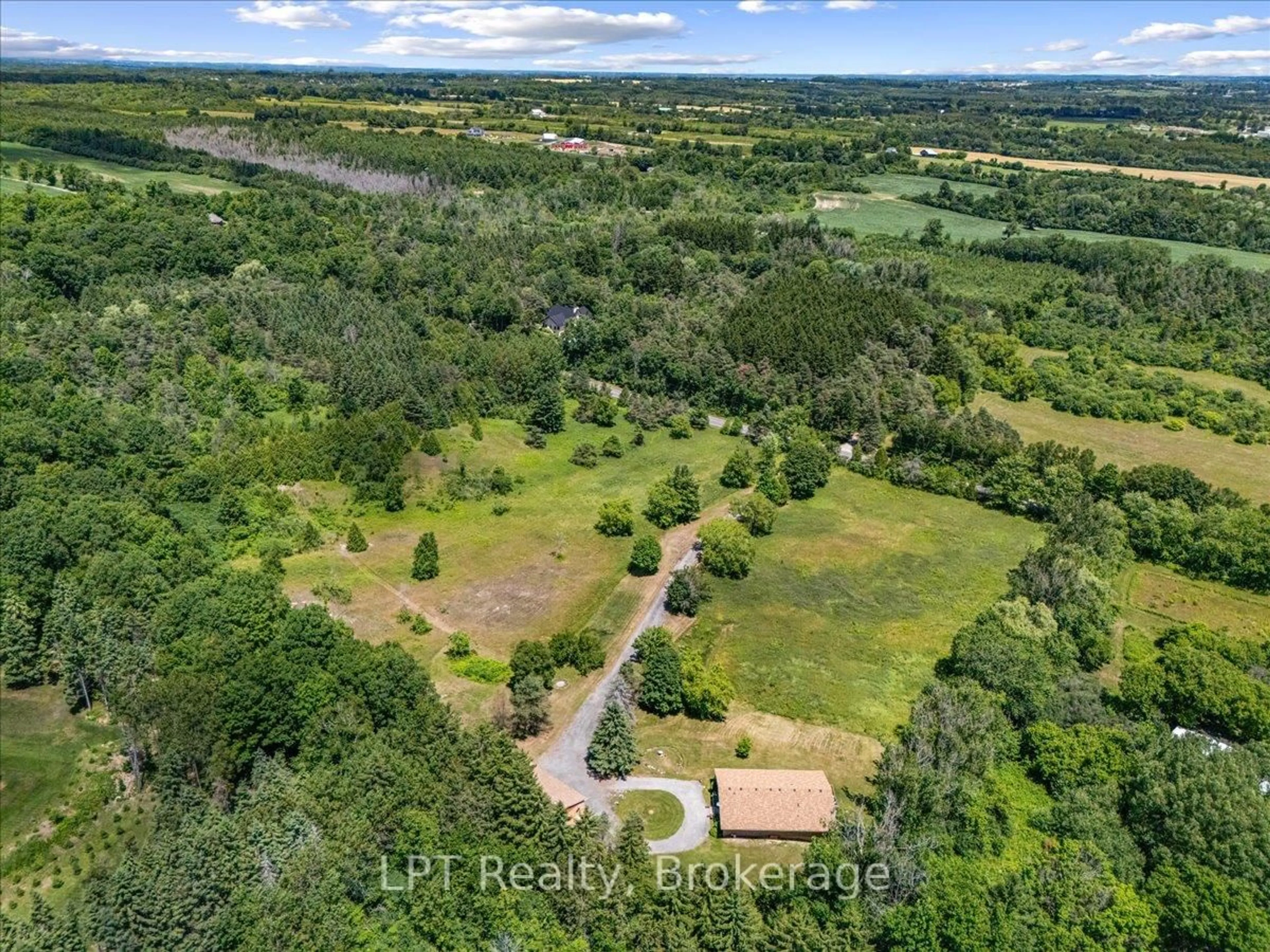 A pic from outside/outdoor area/front of a property/back of a property/a pic from drone, forest/trees view for 9640 Dagmar Rd, Whitby Ontario L0B 1A0