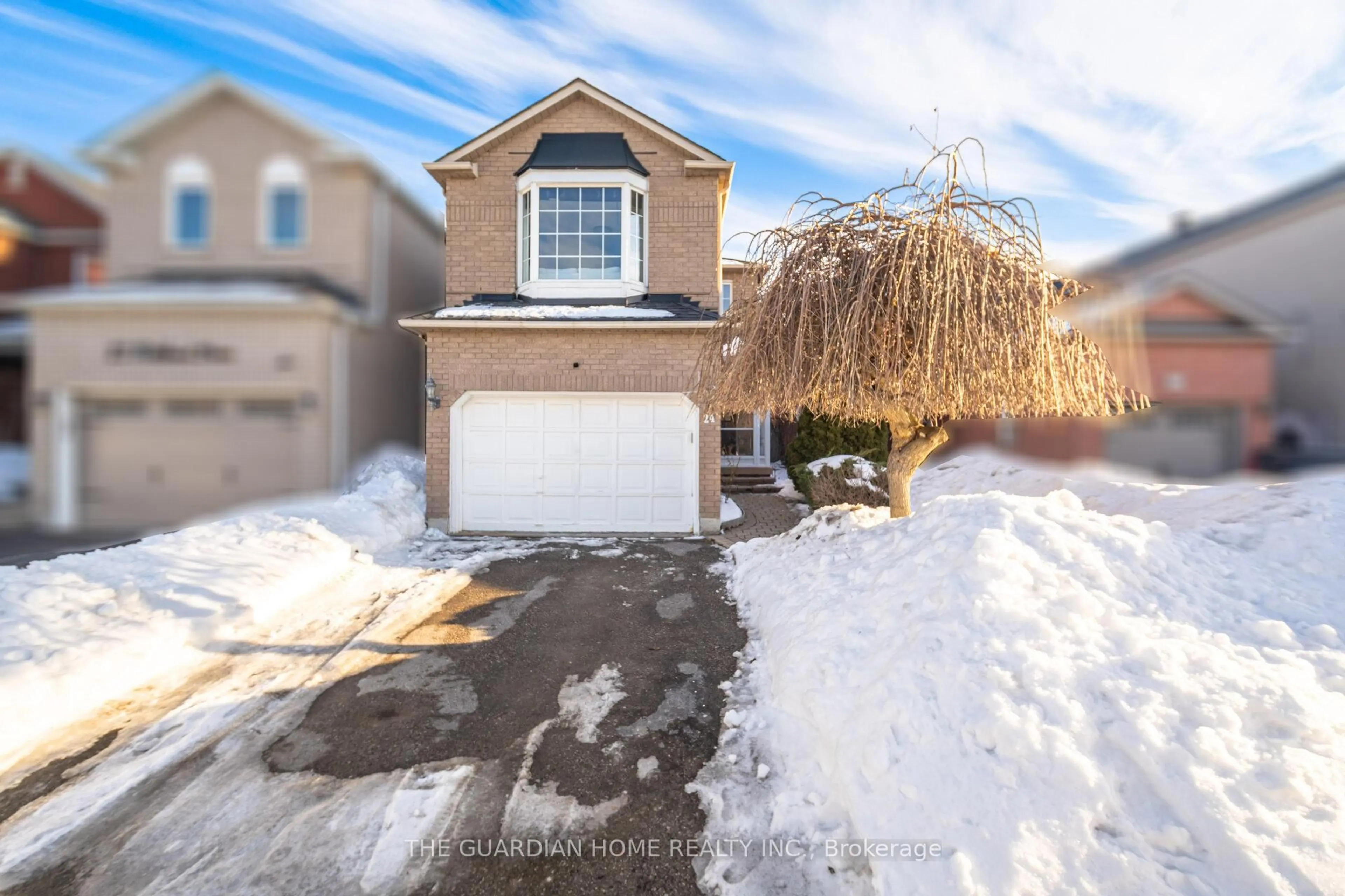 A pic from outside/outdoor area/front of a property/back of a property/a pic from drone, street for 24 Hibbard Dr, Ajax Ontario L1Z 1J7