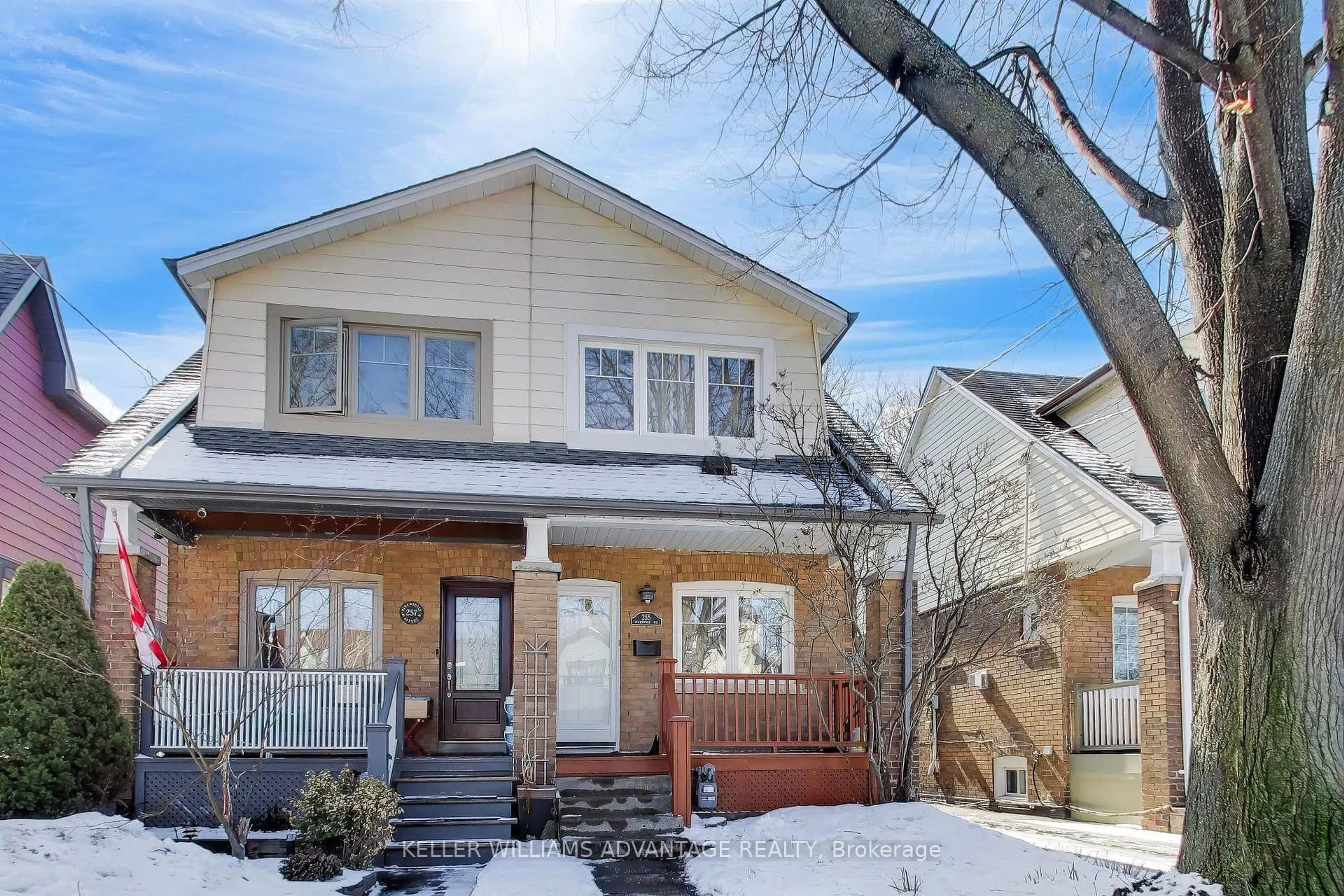 Home with brick exterior material, street for 255 Queensdale Ave, Toronto Ontario M4C 2B3