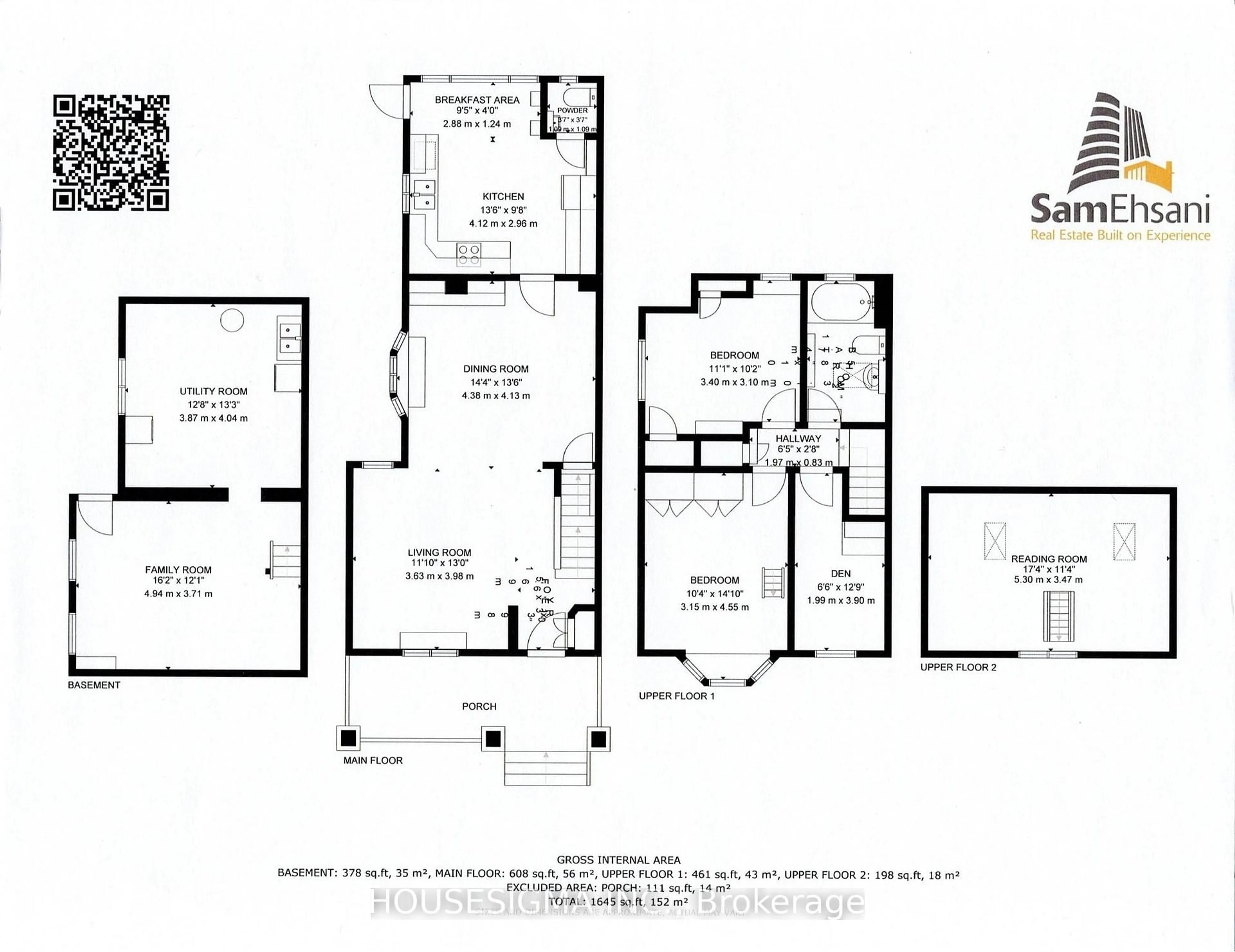 Floor plan for 172 Ashdale Ave, Toronto Ontario M4L 2Y9