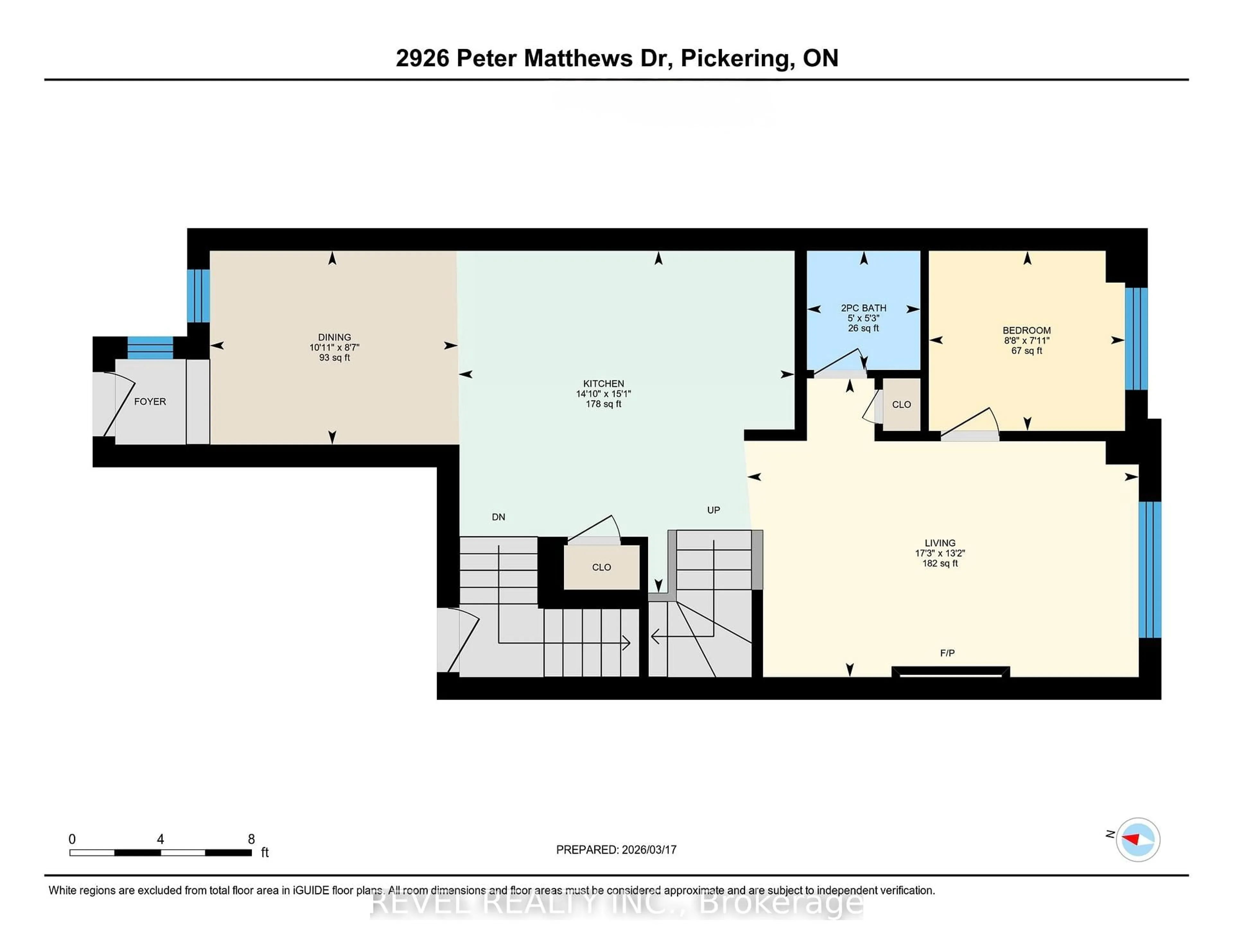 Floor plan for 2926 Peter Matthew Dr, Pickering Ontario L1V 2P8
