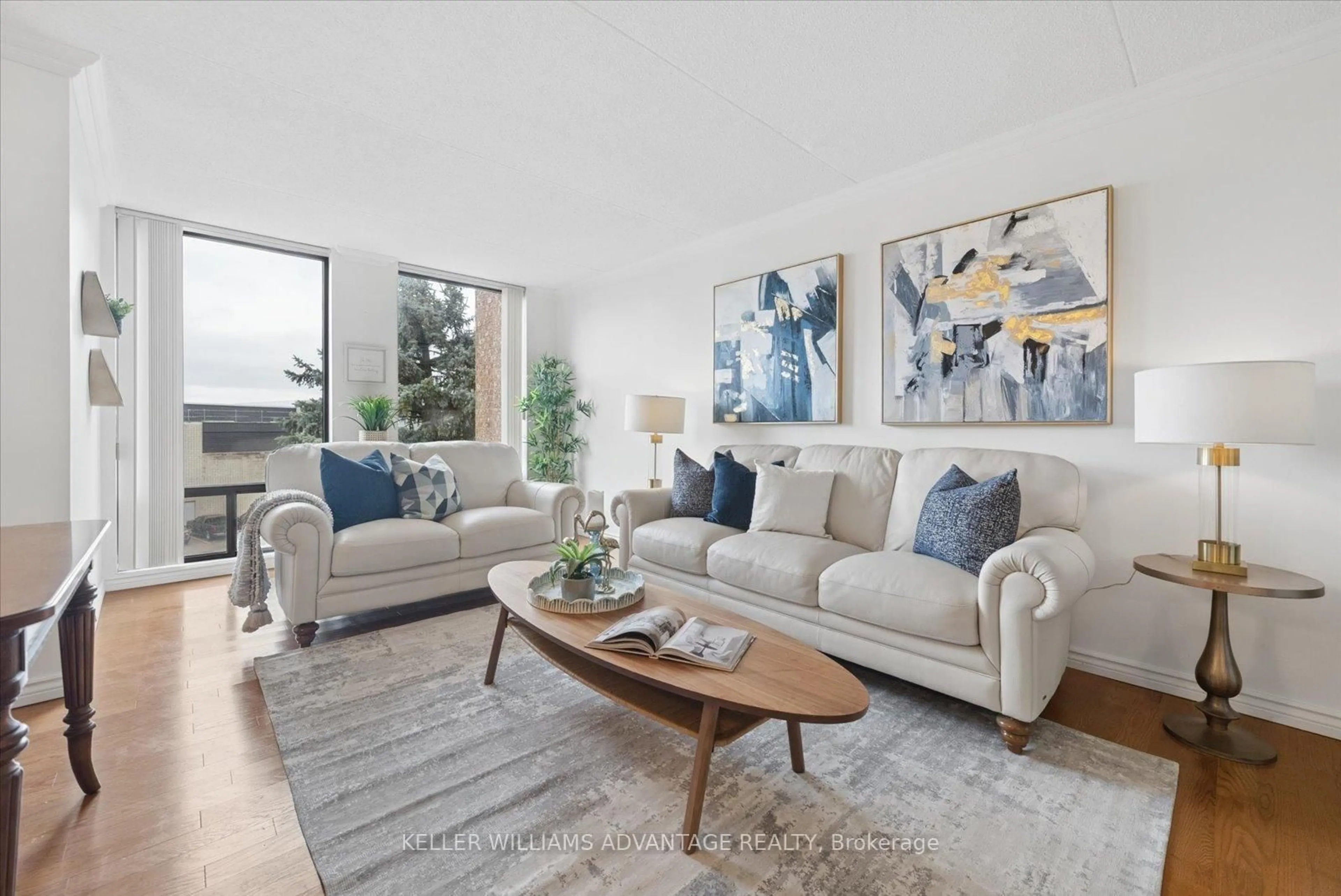 Living room with furniture, unknown for 1525 Diefenbaker Crt #408, Pickering Ontario L1V 3W1