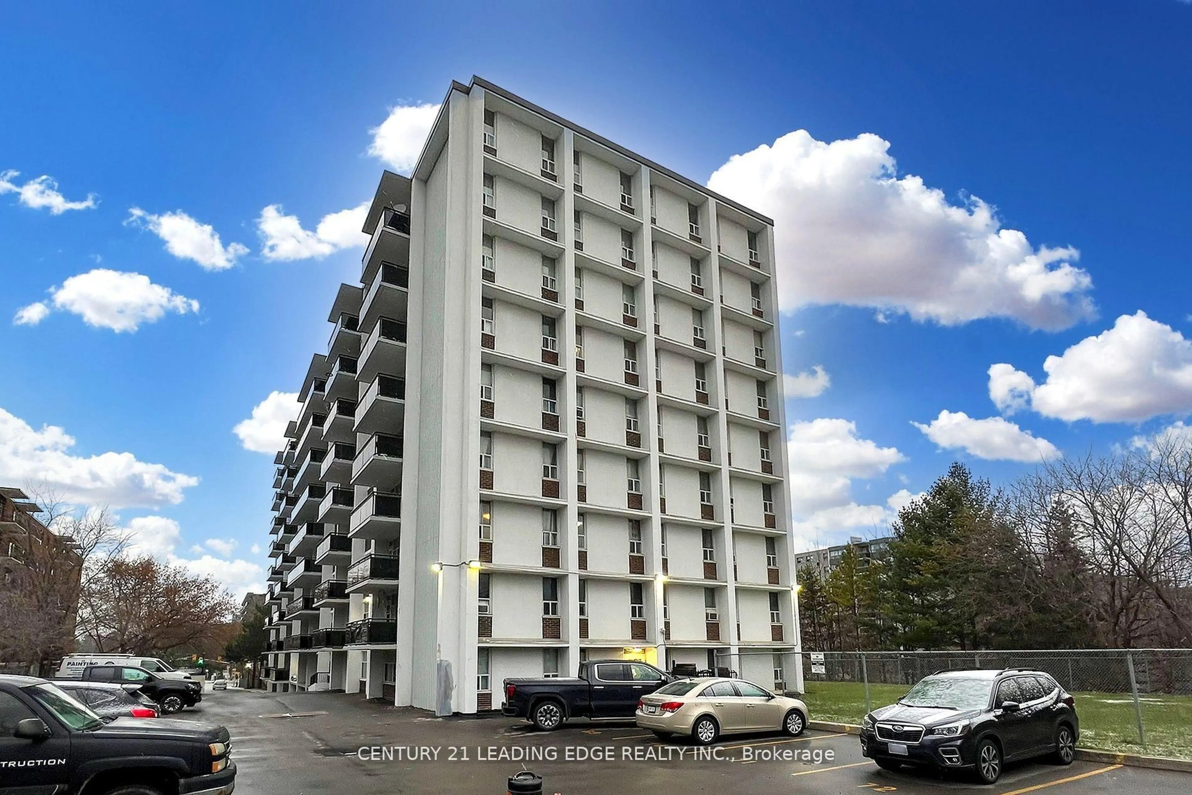 A pic from outside/outdoor area/front of a property/back of a property/a pic from drone, building for 2245 Eglinton Ave #1005, Toronto Ontario M1K 2N3