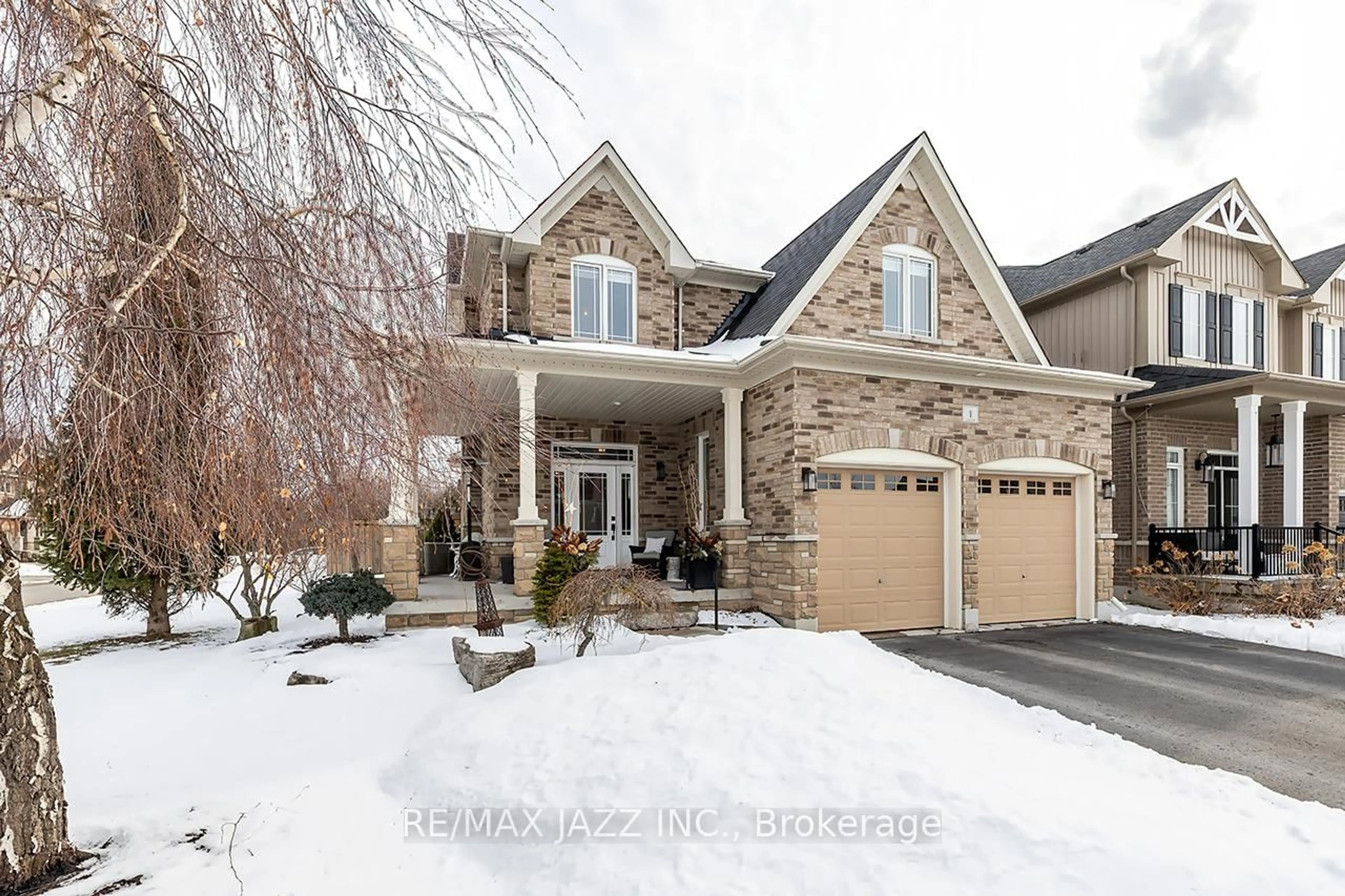Home with brick exterior material, street for 1 Elmer Adams Dr, Clarington Ontario L1E 0G8