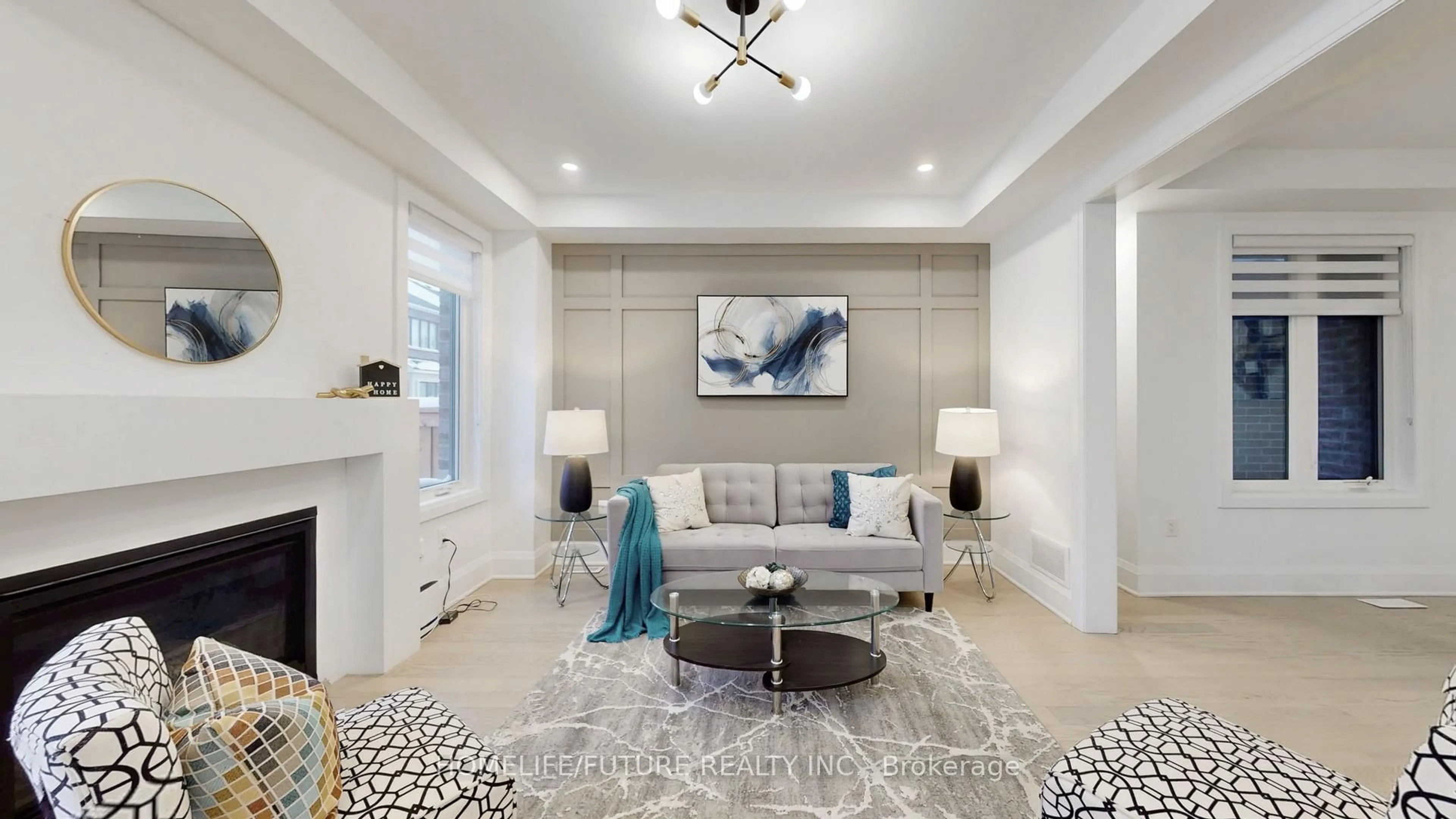 Living room with furniture, ceramic/tile floor for 1572 Honey Locust Pl, Pickering Ontario L1X 0P1