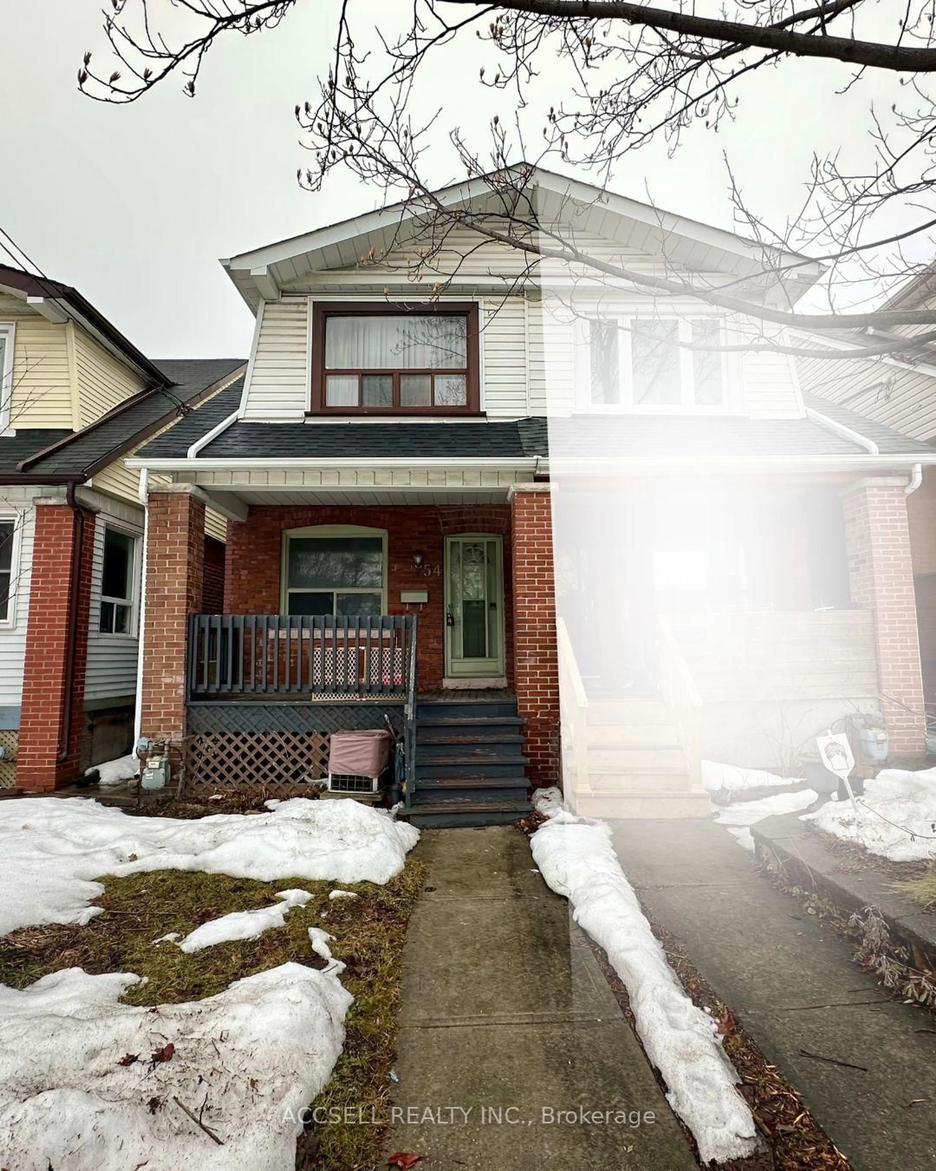 Home with brick exterior material, street for 54 Chatham Ave, Toronto Ontario M4J 1K6