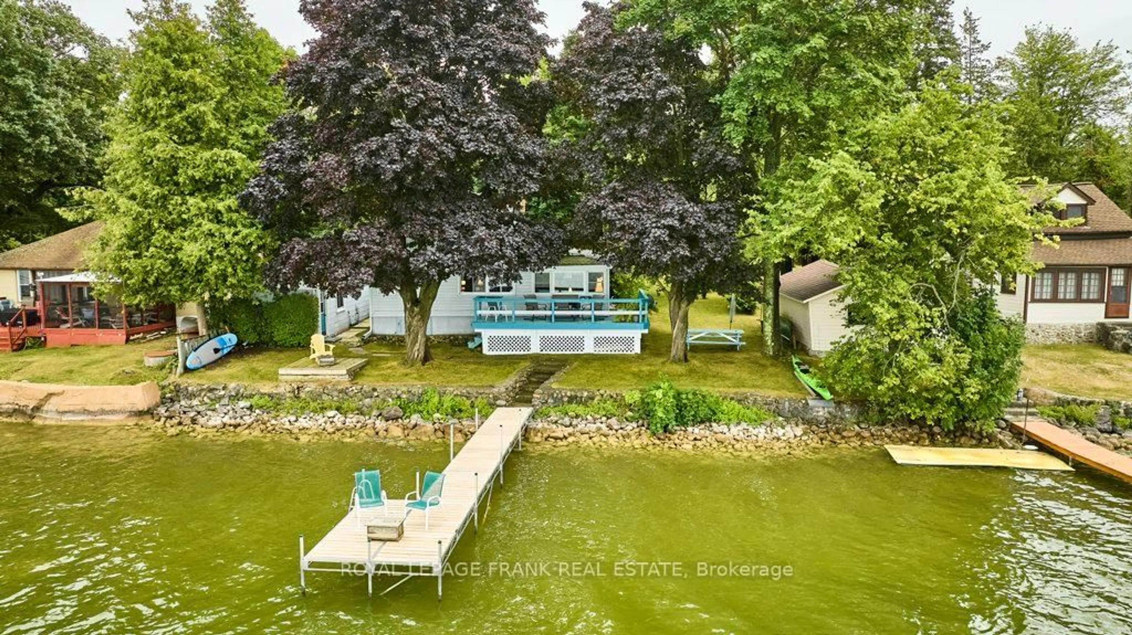 A pic from outside/outdoor area/front of a property/back of a property/a pic from drone, water/lake/river/ocean view for 28 Johnstone Lane, Scugog Ontario L0B 1L0