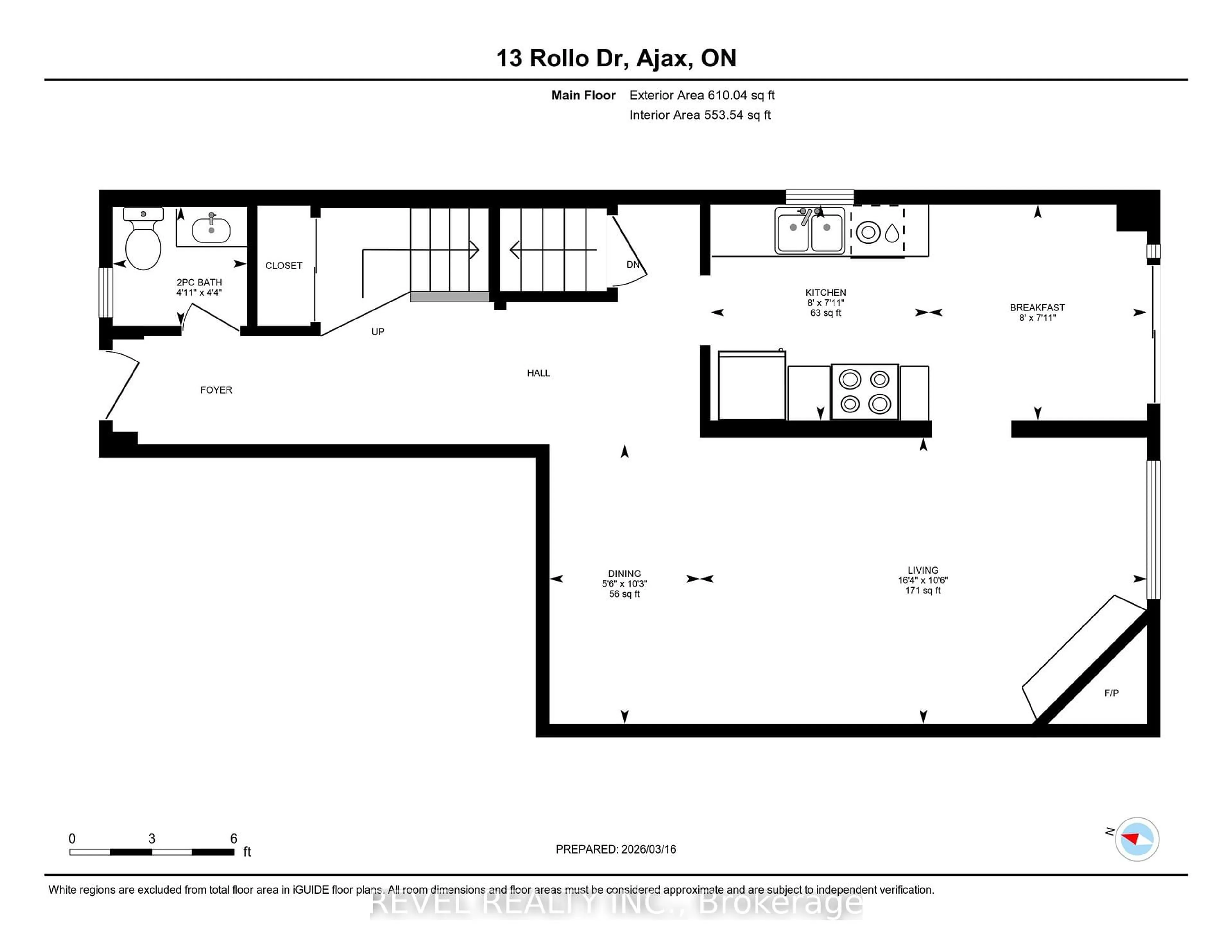 Floor plan for 13 Rollo Dr, Ajax Ontario L1S 7E7