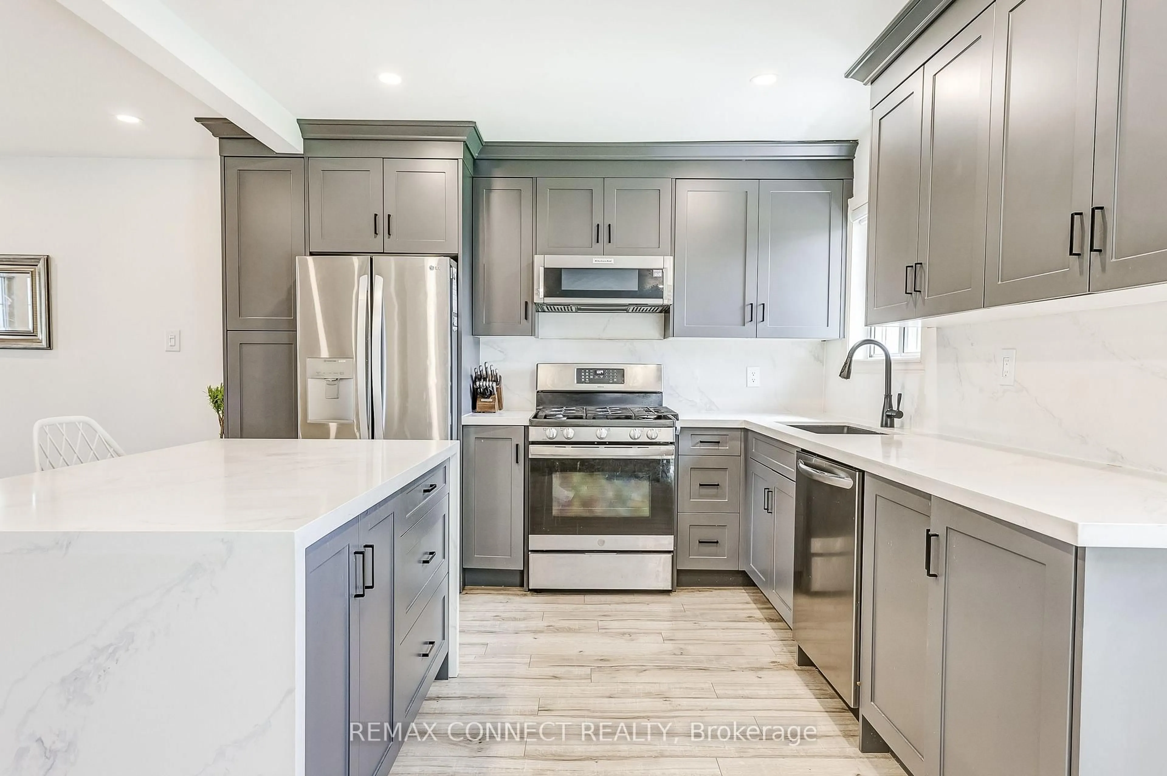 Contemporary kitchen, ceramic/tile floor for 3759 Ellesmere Rd, Toronto Ontario M1C 1H8