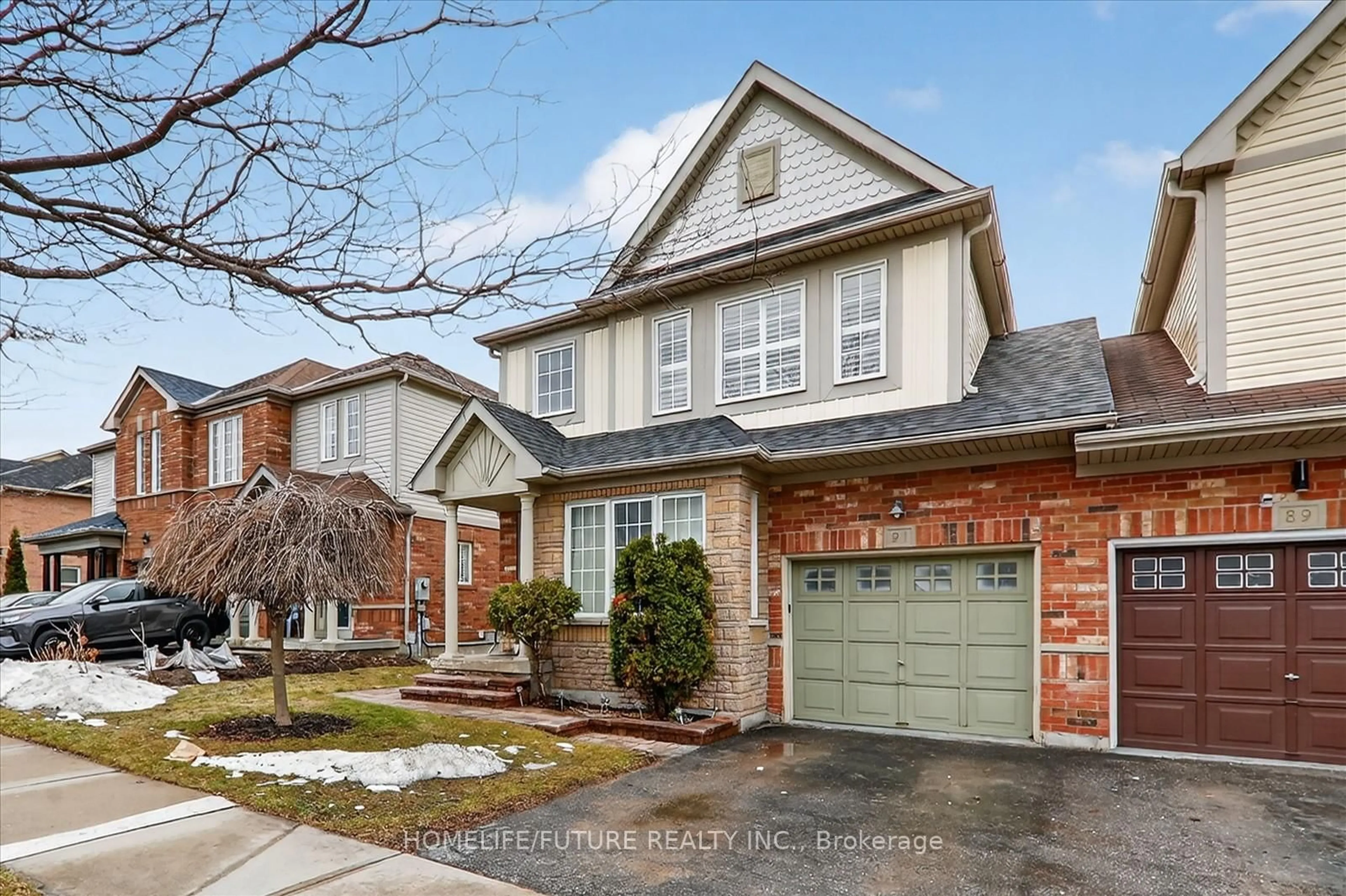 Home with brick exterior material, street for 91 Bean Cres, Ajax Ontario L1T 4N8