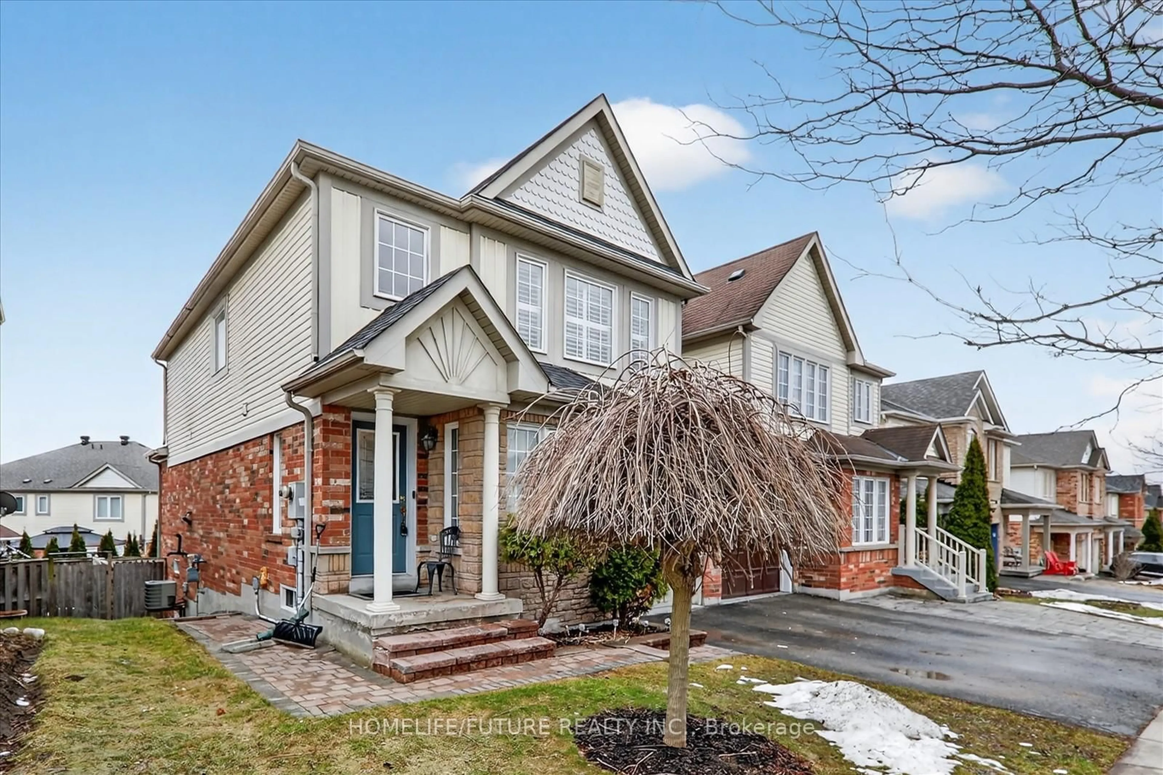 Home with brick exterior material, street for 91 Bean Cres, Ajax Ontario L1T 4N8