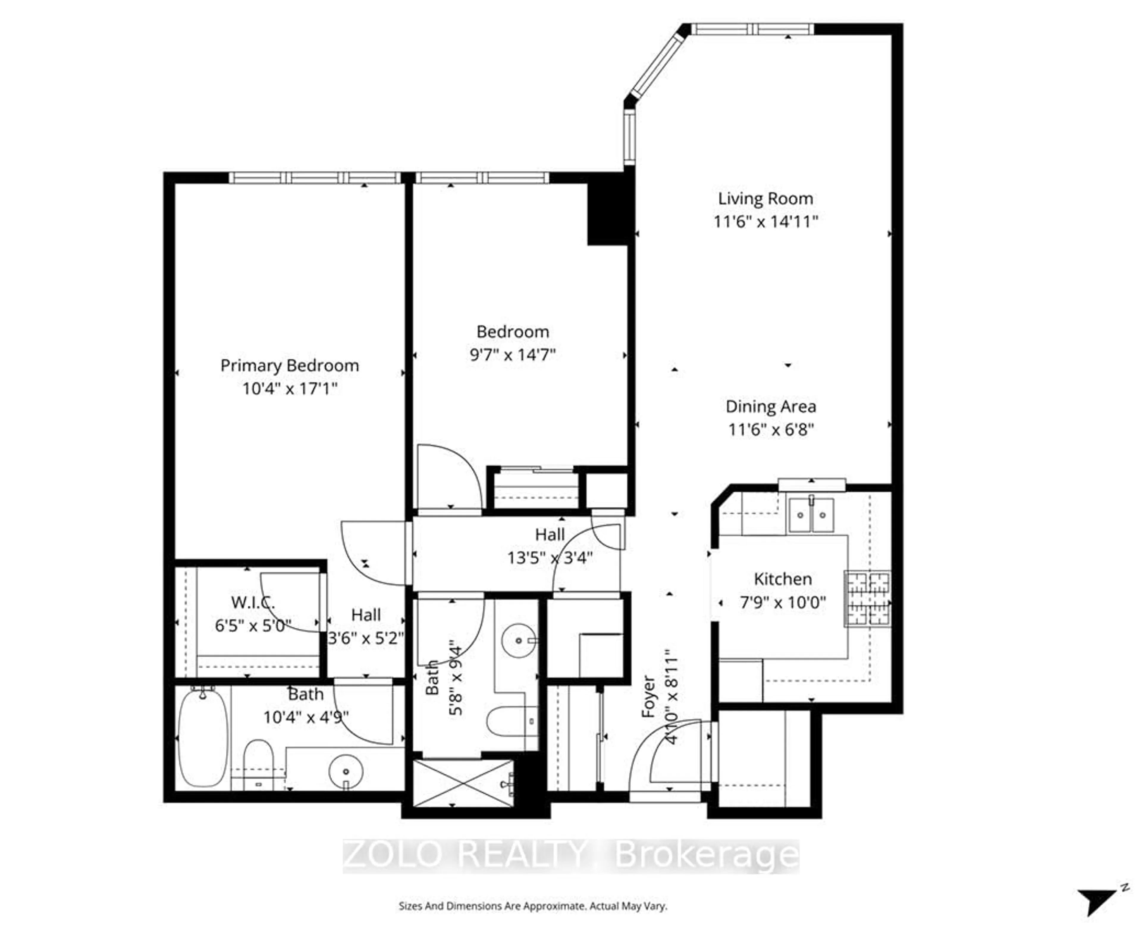 Floor plan for 430 Mclevin Ave #1015, Toronto Ontario M1B 5P1