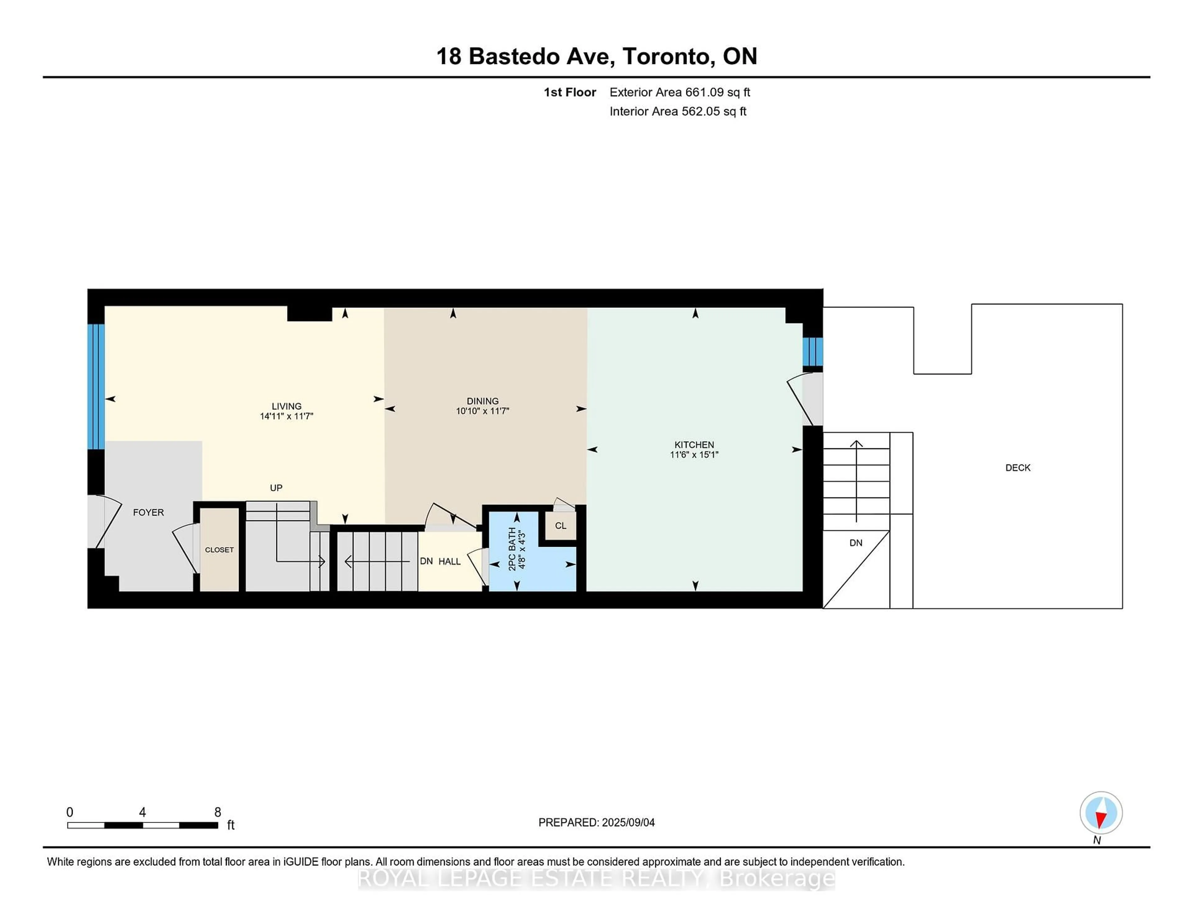 Floor plan for 18 Bastedo Ave, Toronto Ontario M4C 3M7