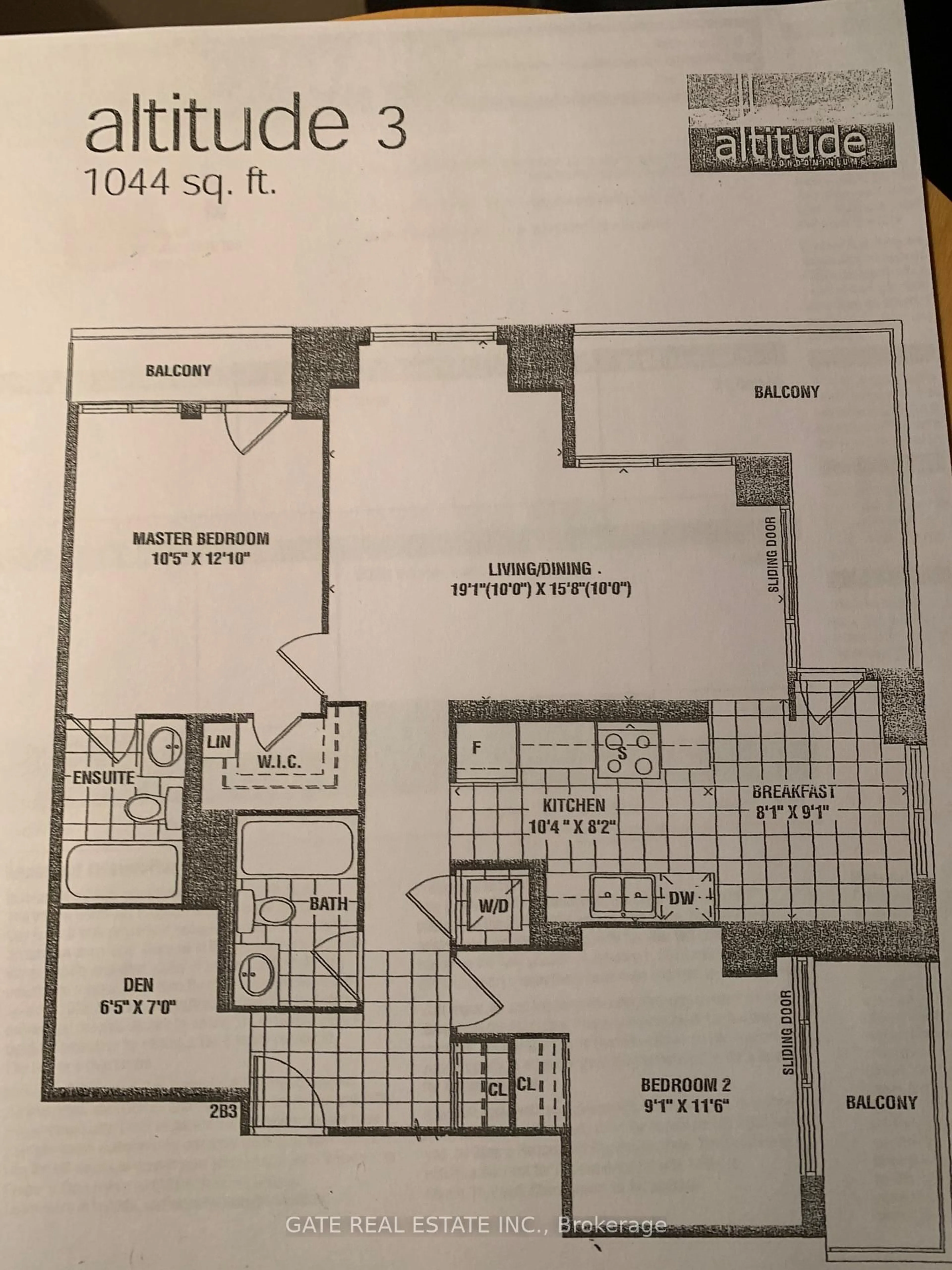 Floor plan for 88 grangeway Ave #308, Toronto Ontario M1H 0A2