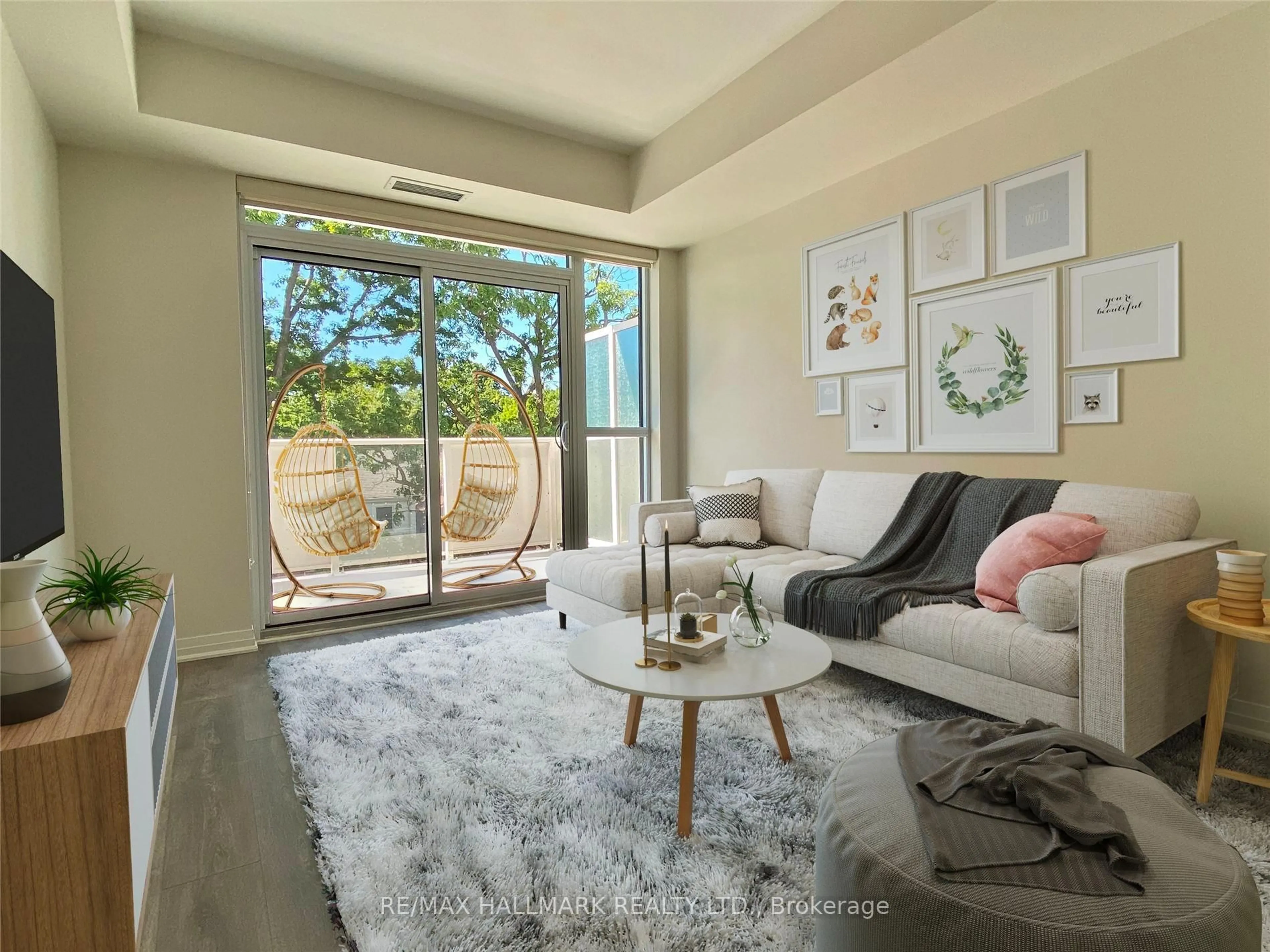 Living room with furniture, unknown for 2301 Danforth Ave #311, Toronto Ontario M4C 0A7