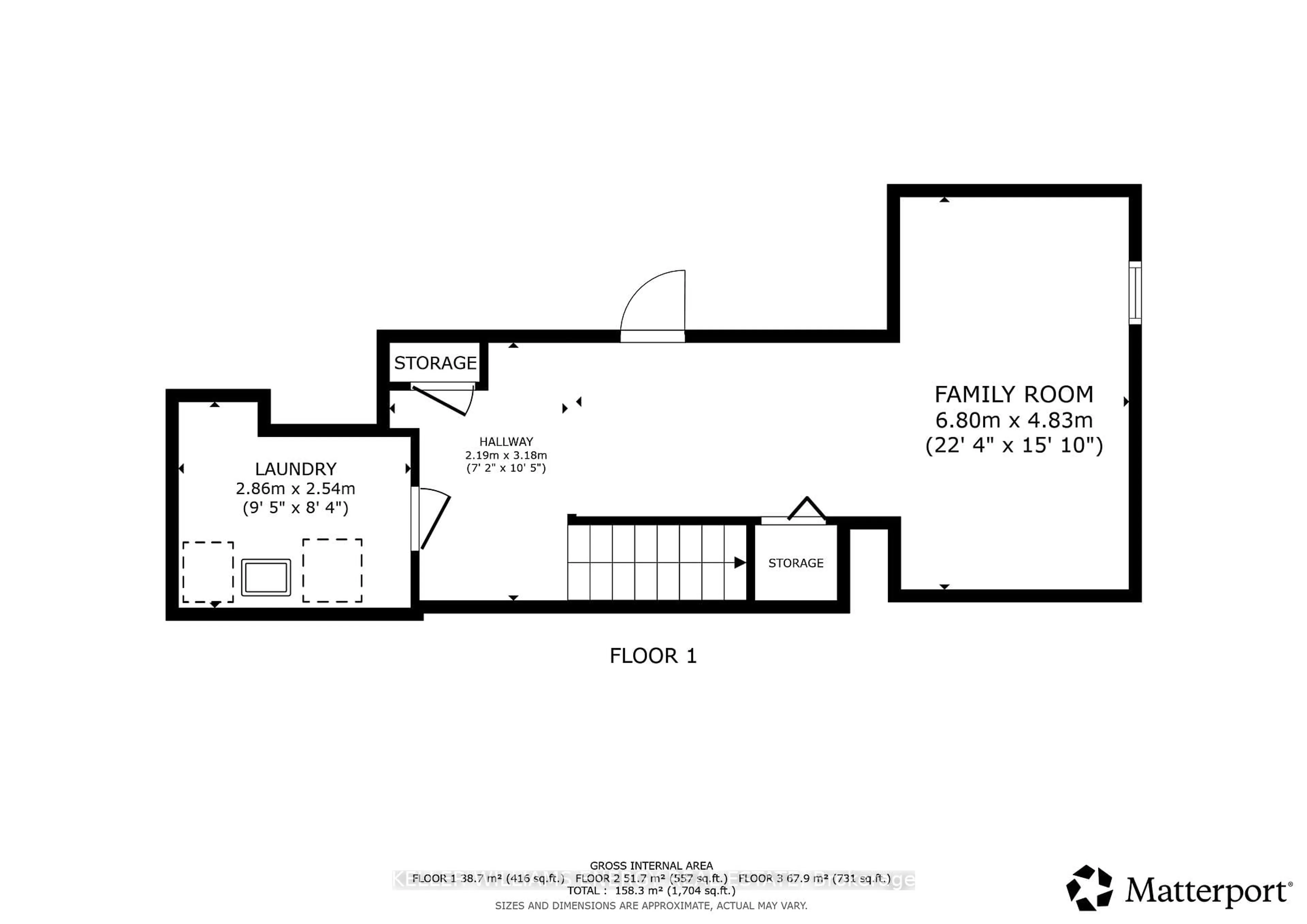 Floor plan for 134 Kirkland Pl, Whitby Ontario L1P 1X2