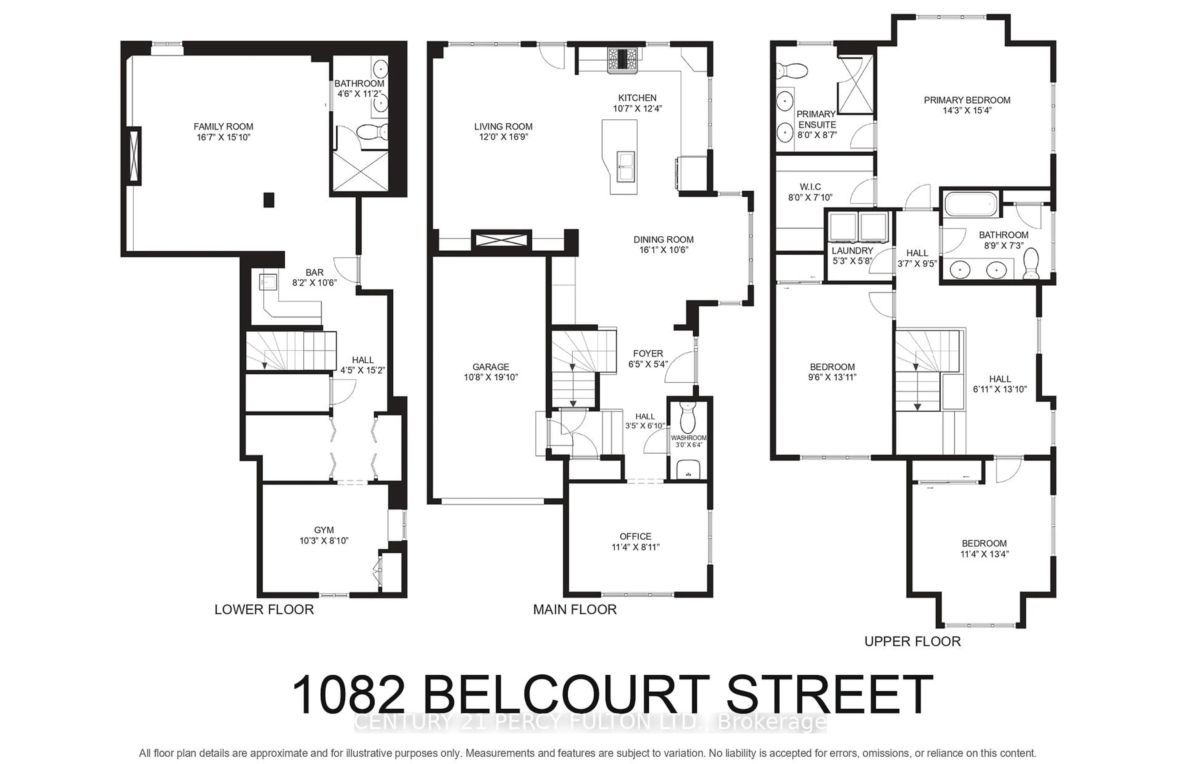 Floor plan for 1082 Belcourt St, Pickering Ontario L1X 0G2