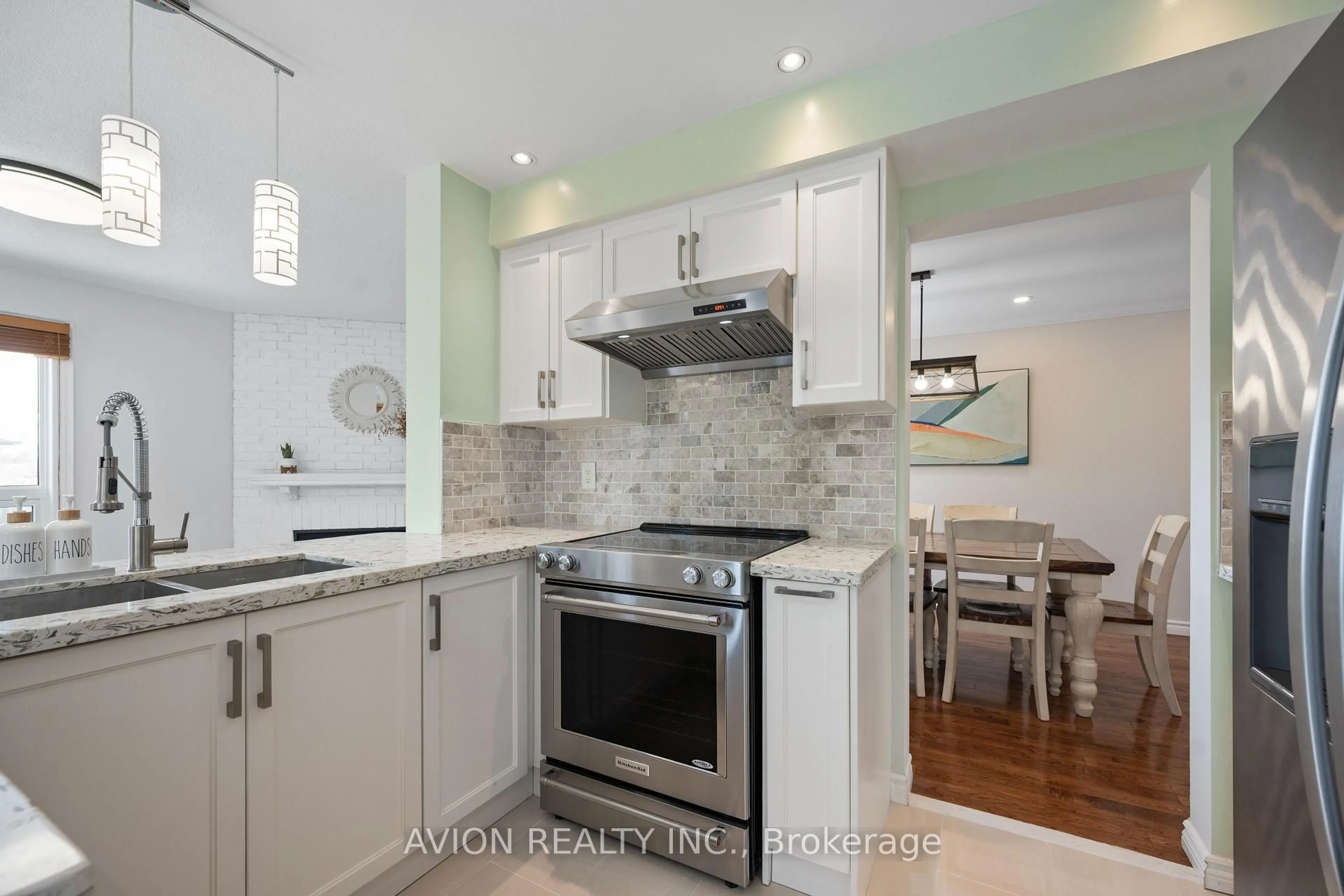 Open concept kitchen, ceramic/tile floor for 1608 Dellbrook Ave, Pickering Ontario L1X 2M7