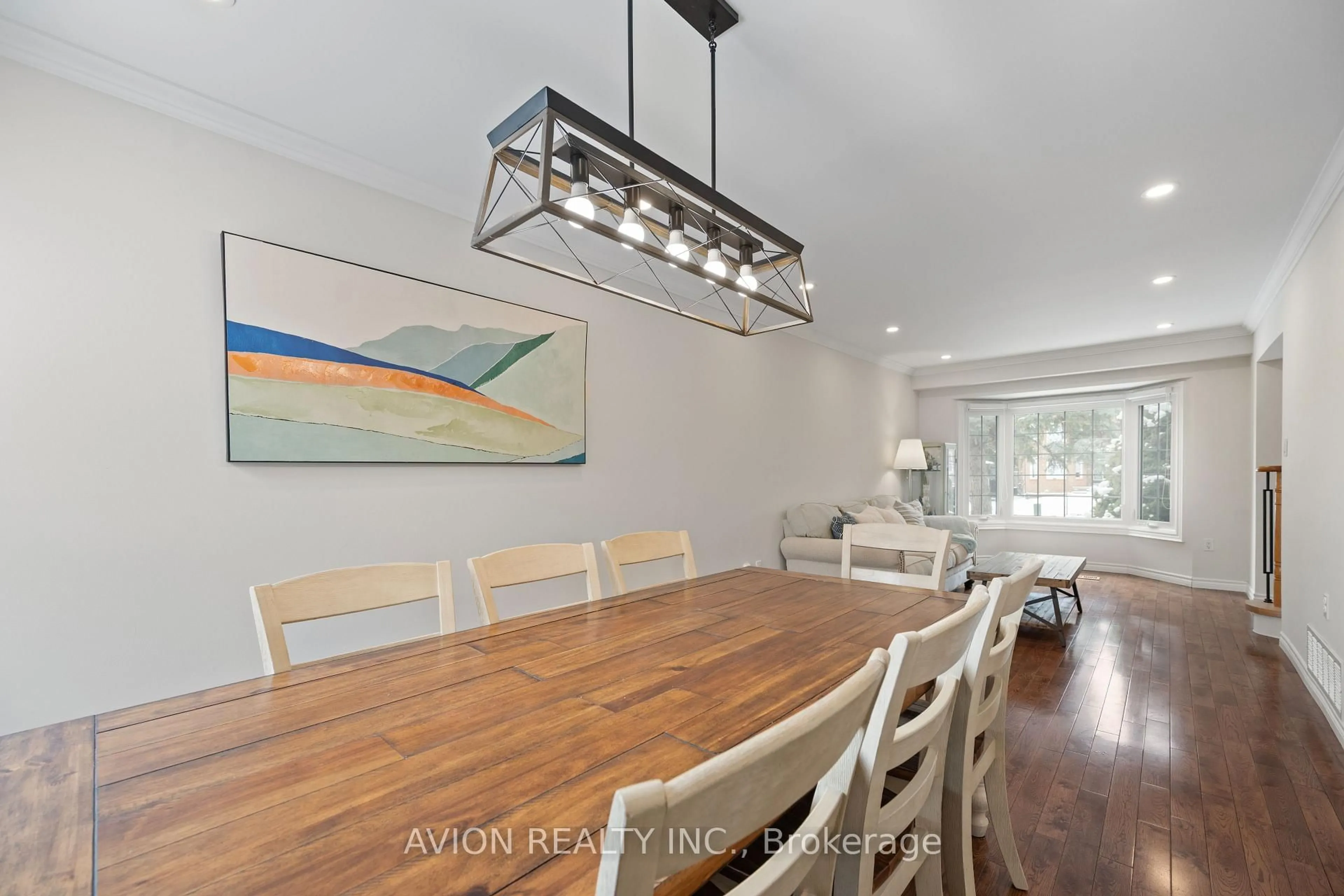 Dining room, wood/laminate floor for 1608 Dellbrook Ave, Pickering Ontario L1X 2M7