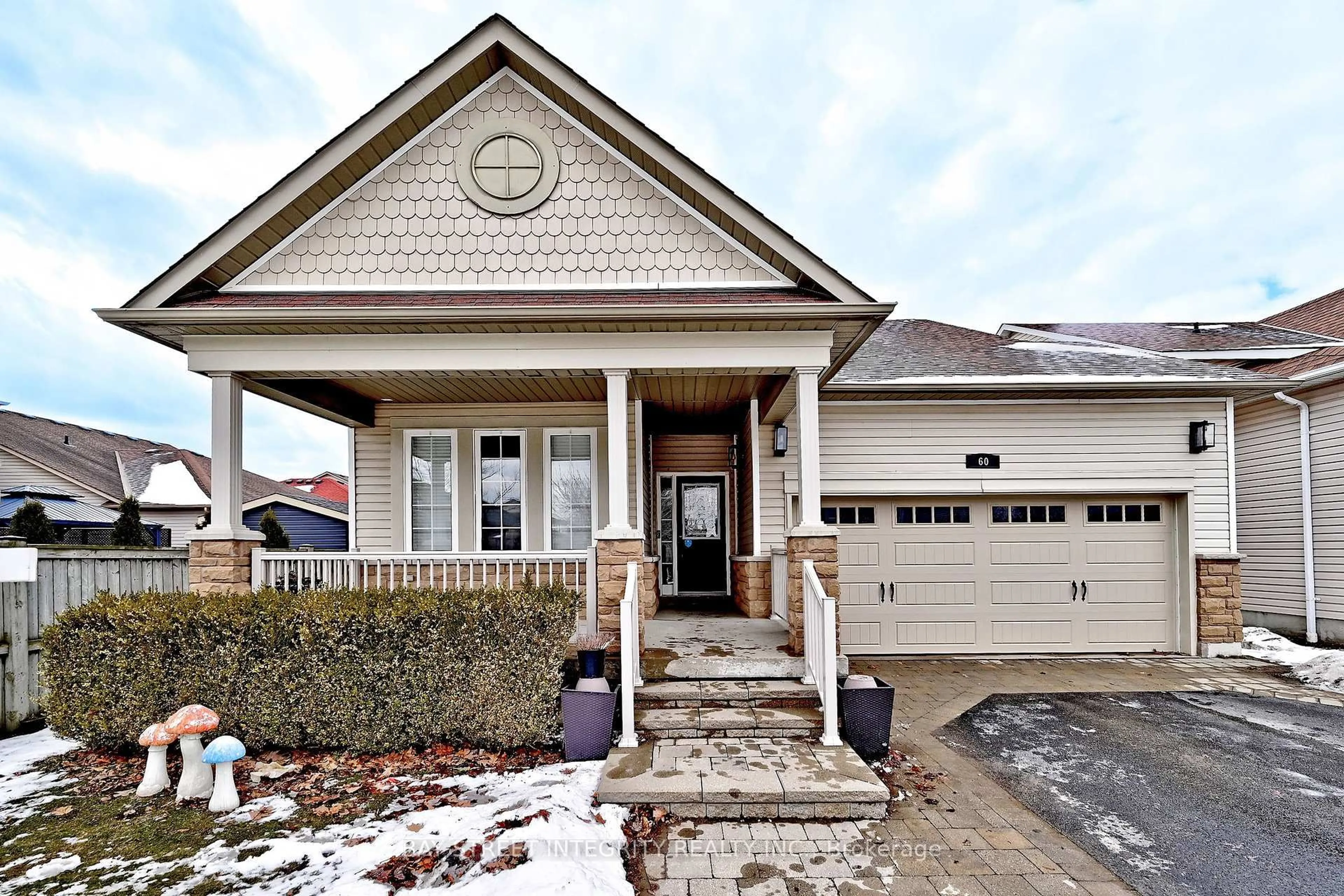 Home with brick exterior material, street for 60 Darius Harns Dr, Whitby Ontario L1M 2G6