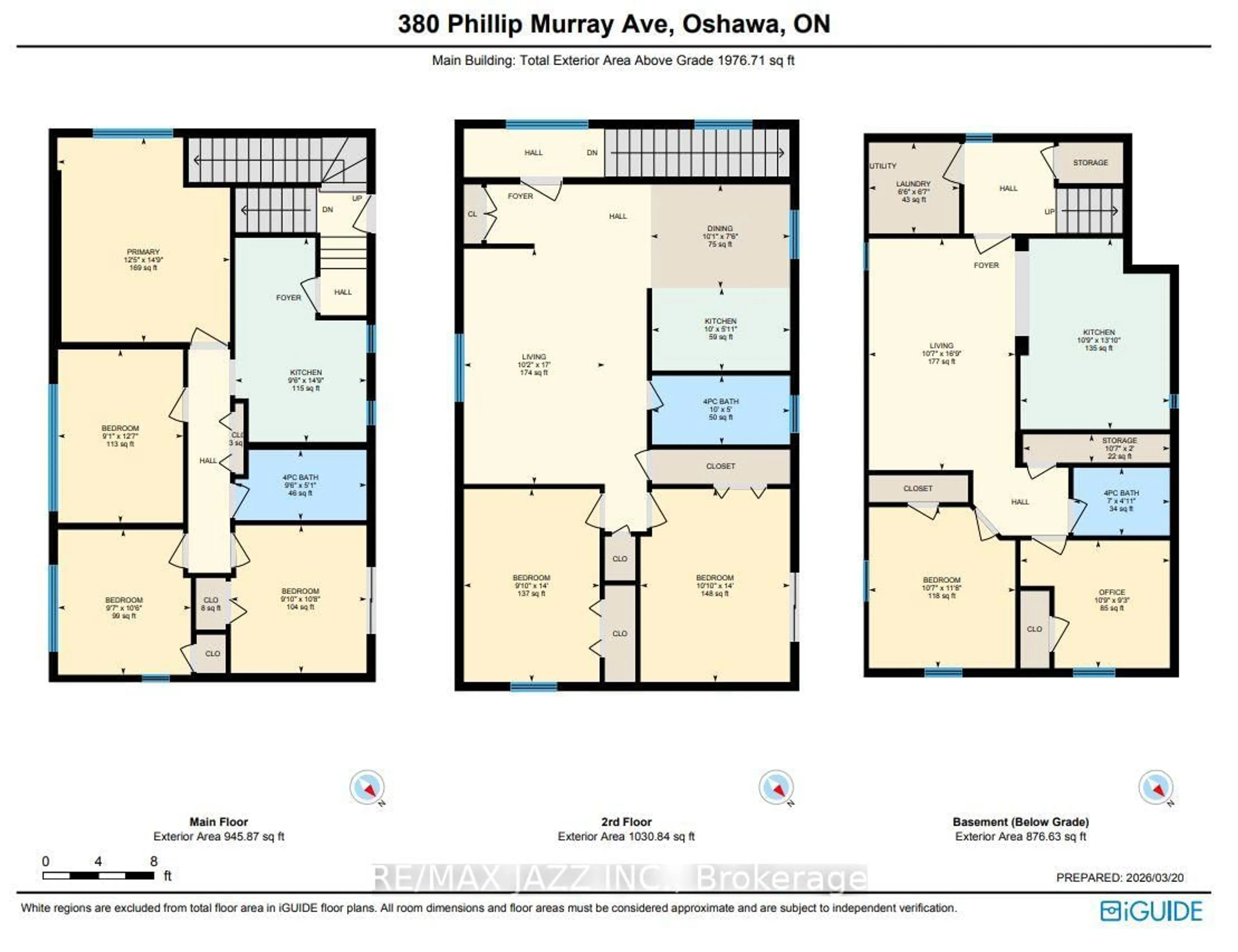 Floor plan for 380 Phillip Murray Ave, Oshawa Ontario L1J 1H3