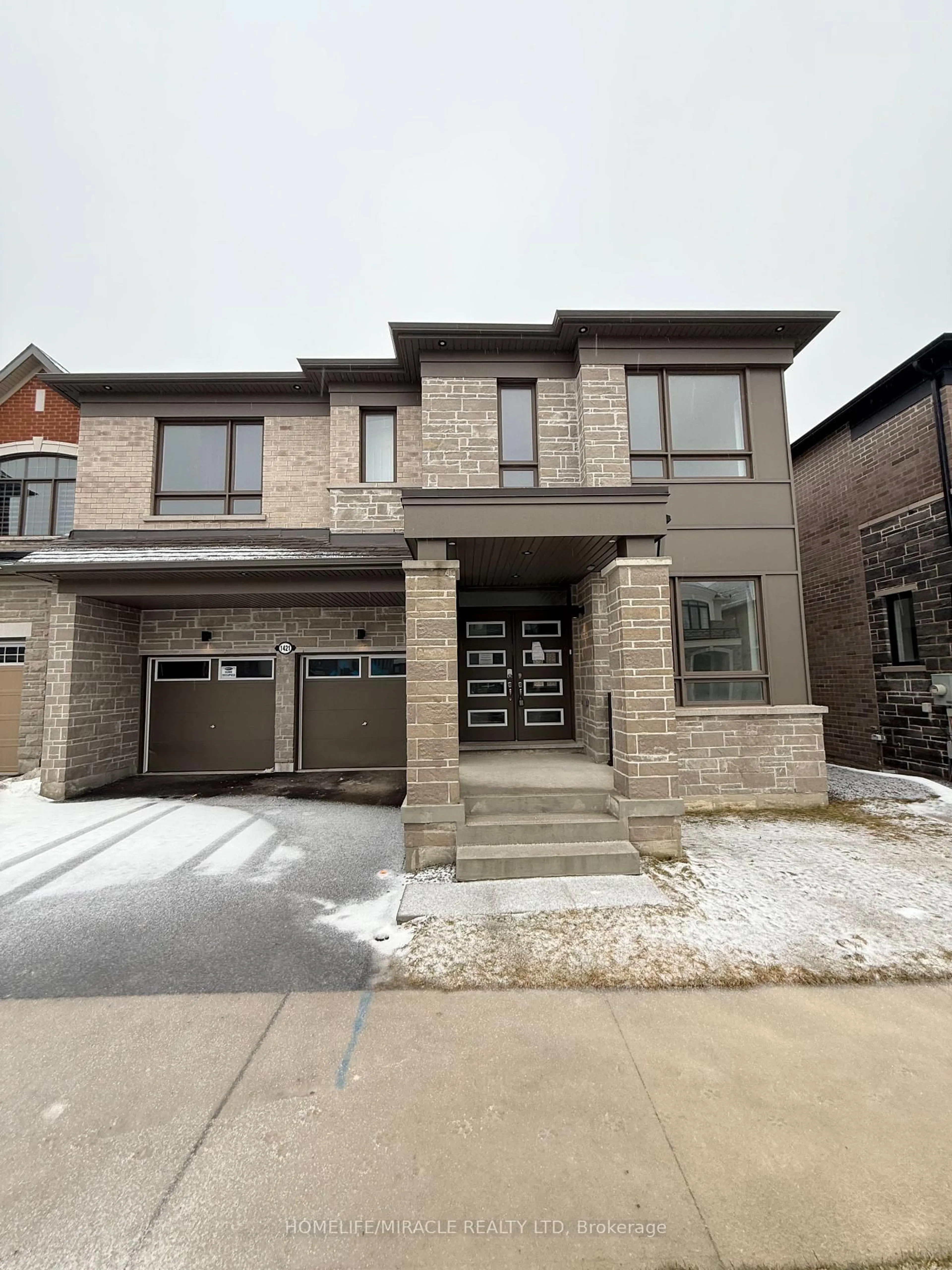 Home with brick exterior material, street for 1421 Swallowtail Lane, Pickering Ontario L1X 0N8