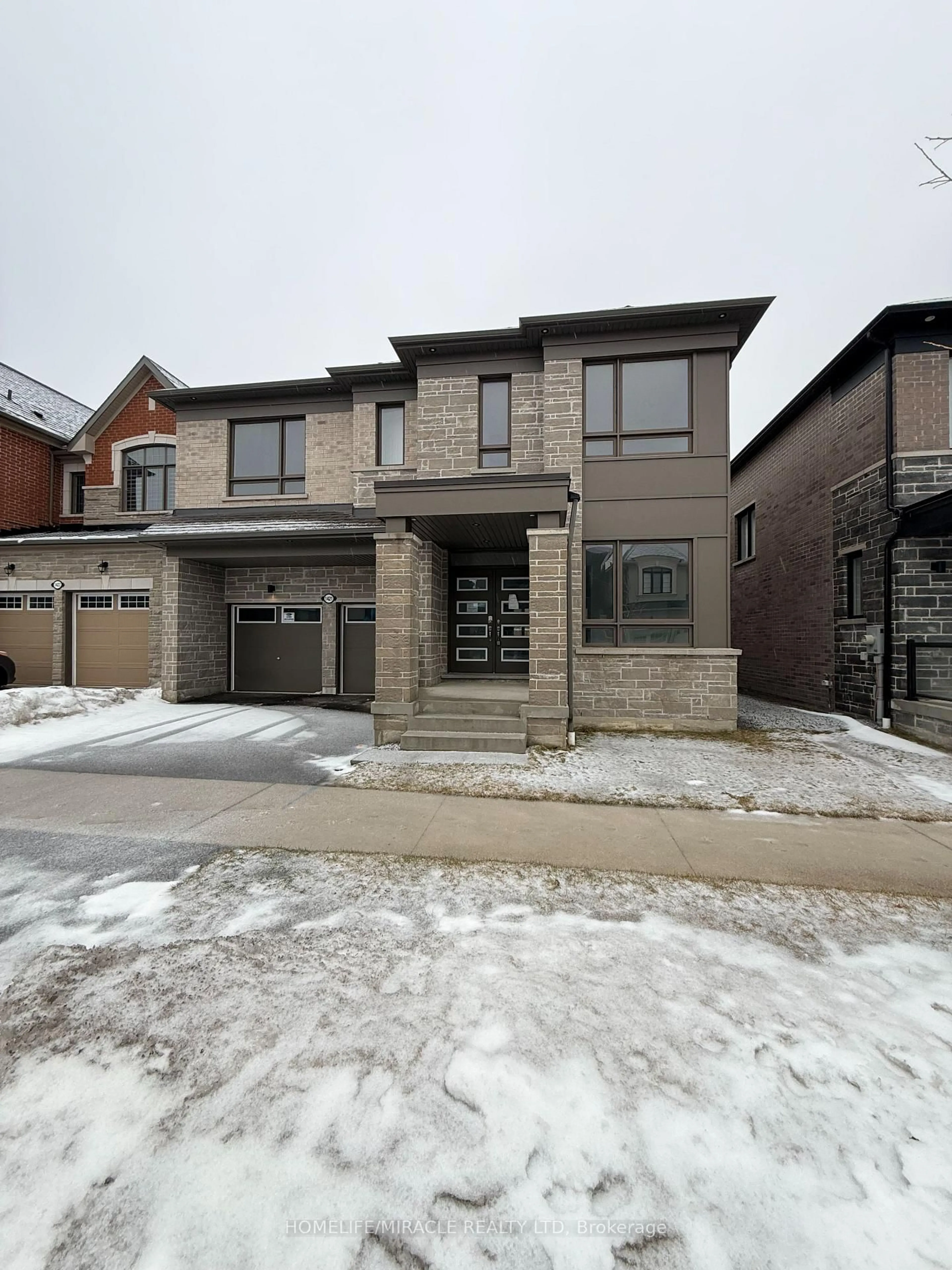 Home with brick exterior material, street for 1421 Swallowtail Lane, Pickering Ontario L1X 0N8