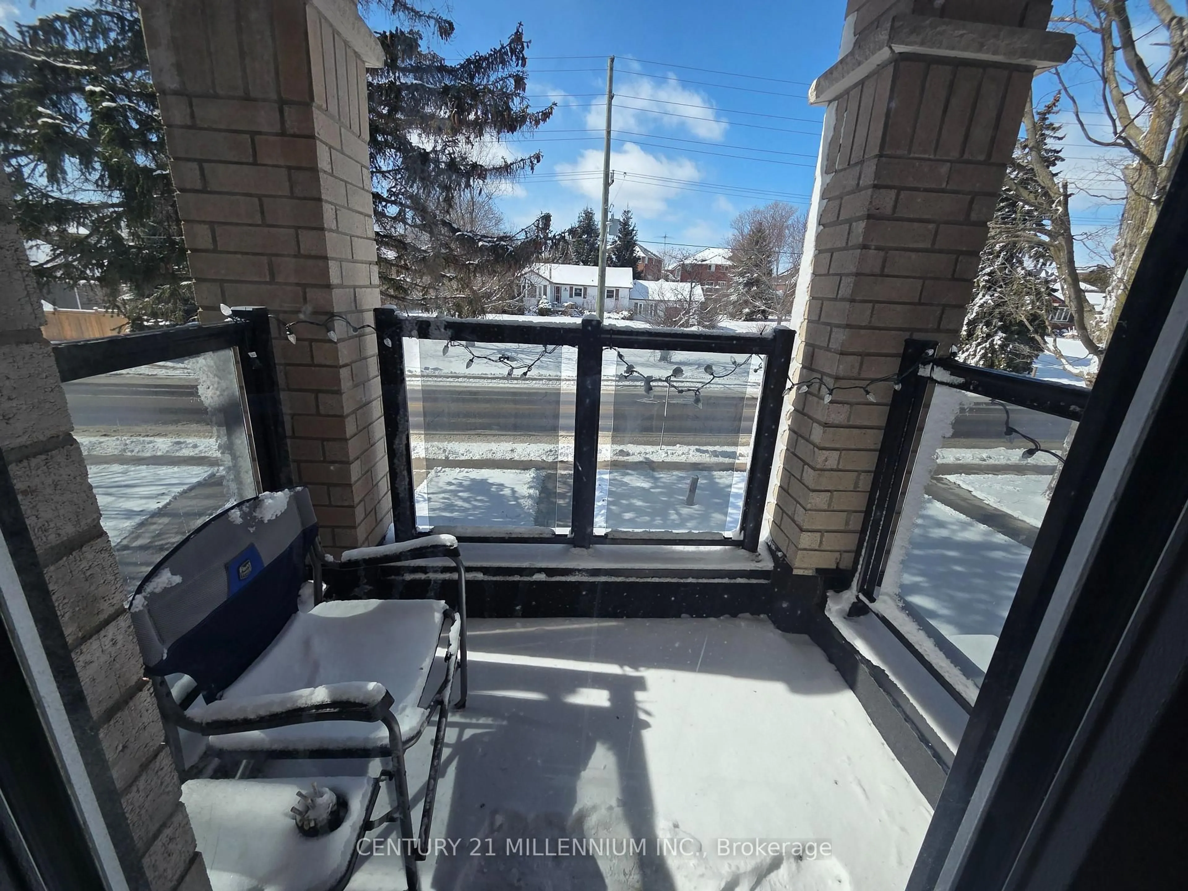 Balcony in the apartment, city buildings view from balcony for 1565 Green Rd, Clarington Ontario L1C 7E5