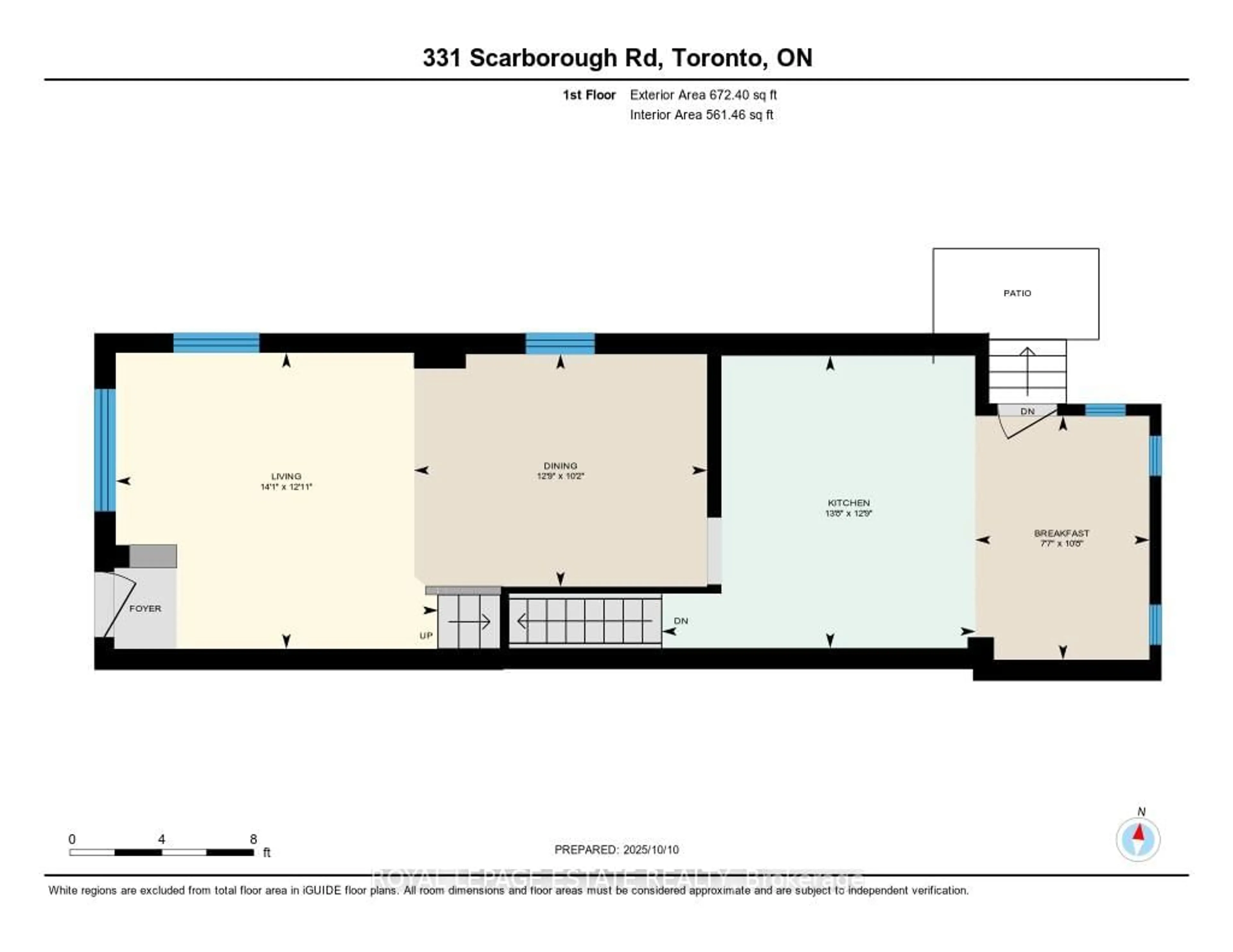 Floor plan for 331 Scarborough Rd, Toronto Ontario M4E 3M9