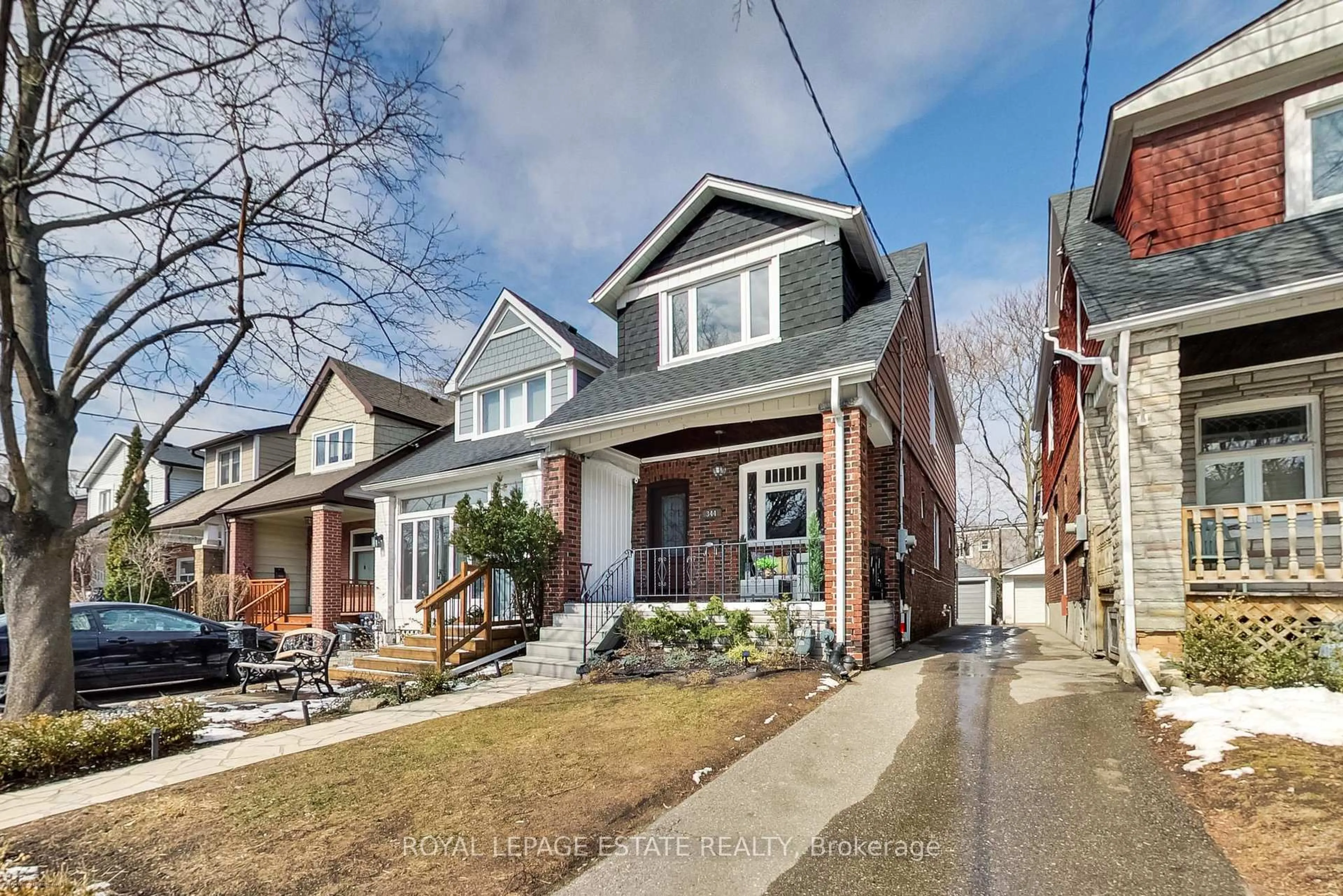 Home with brick exterior material, street for 344 Springdale Blvd, Toronto Ontario M4C 2A4