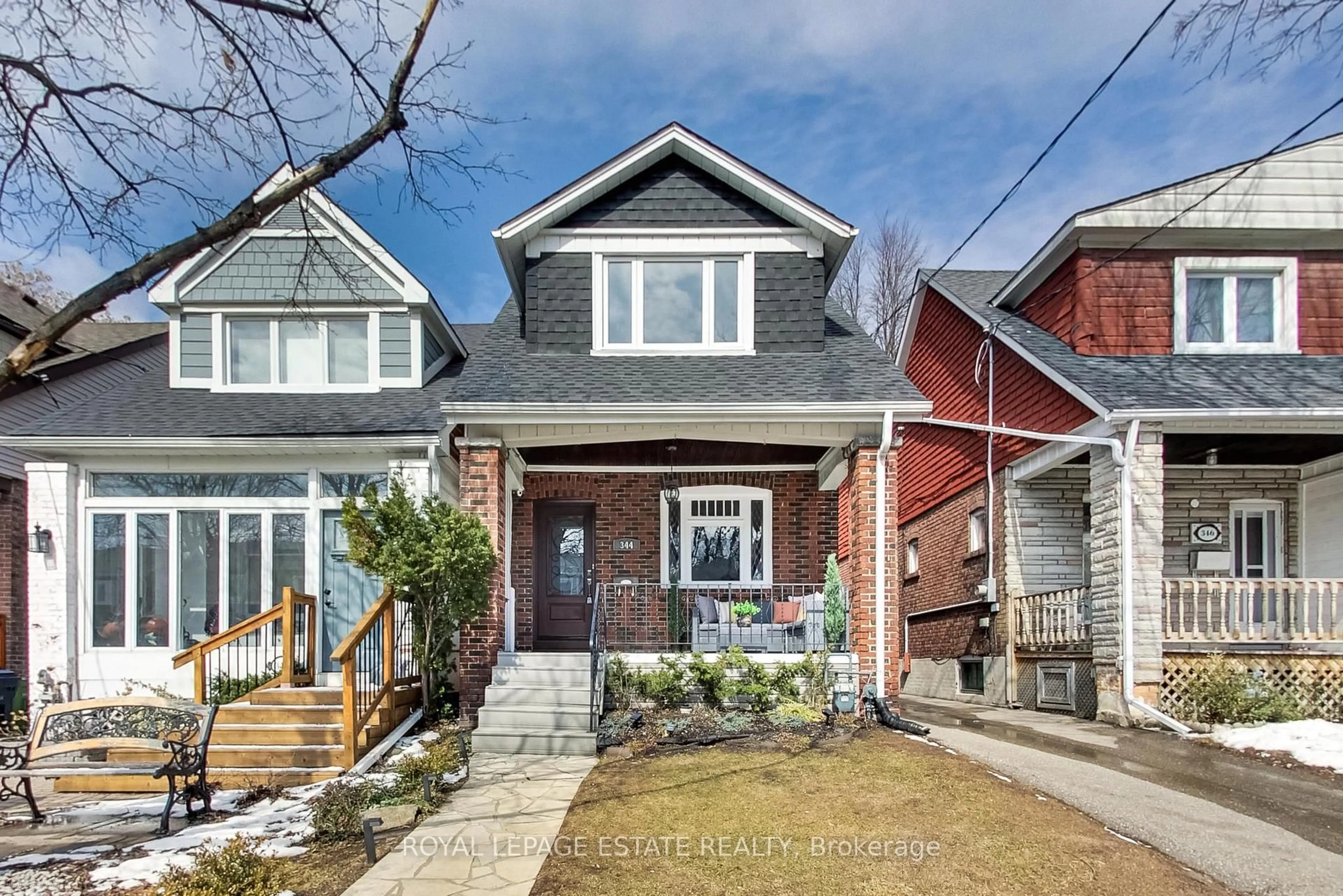 Home with brick exterior material, street for 344 Springdale Blvd, Toronto Ontario M4C 2A4