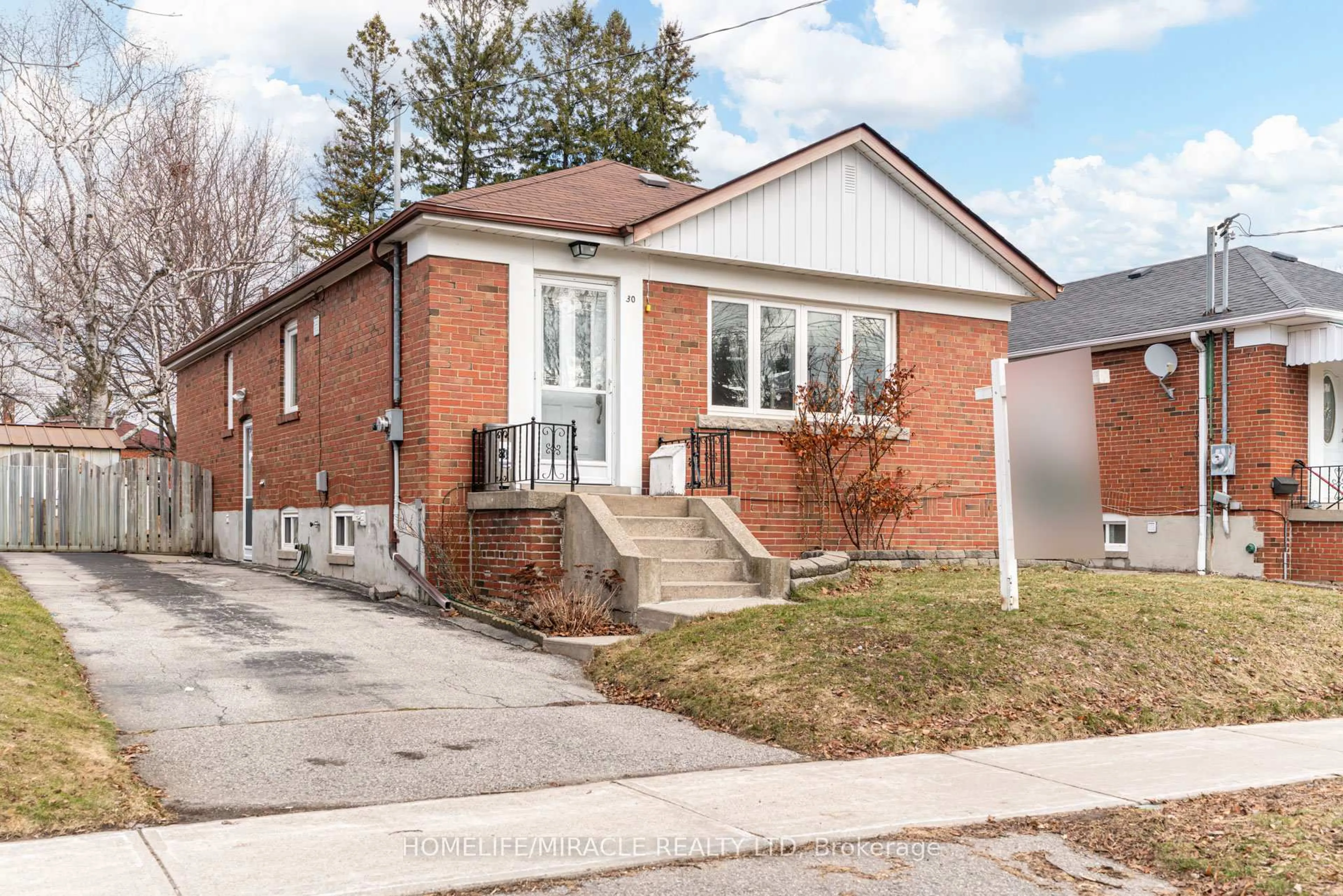 Home with brick exterior material, street for 30 Yorkshire Rd, Toronto Ontario M1K 3B6