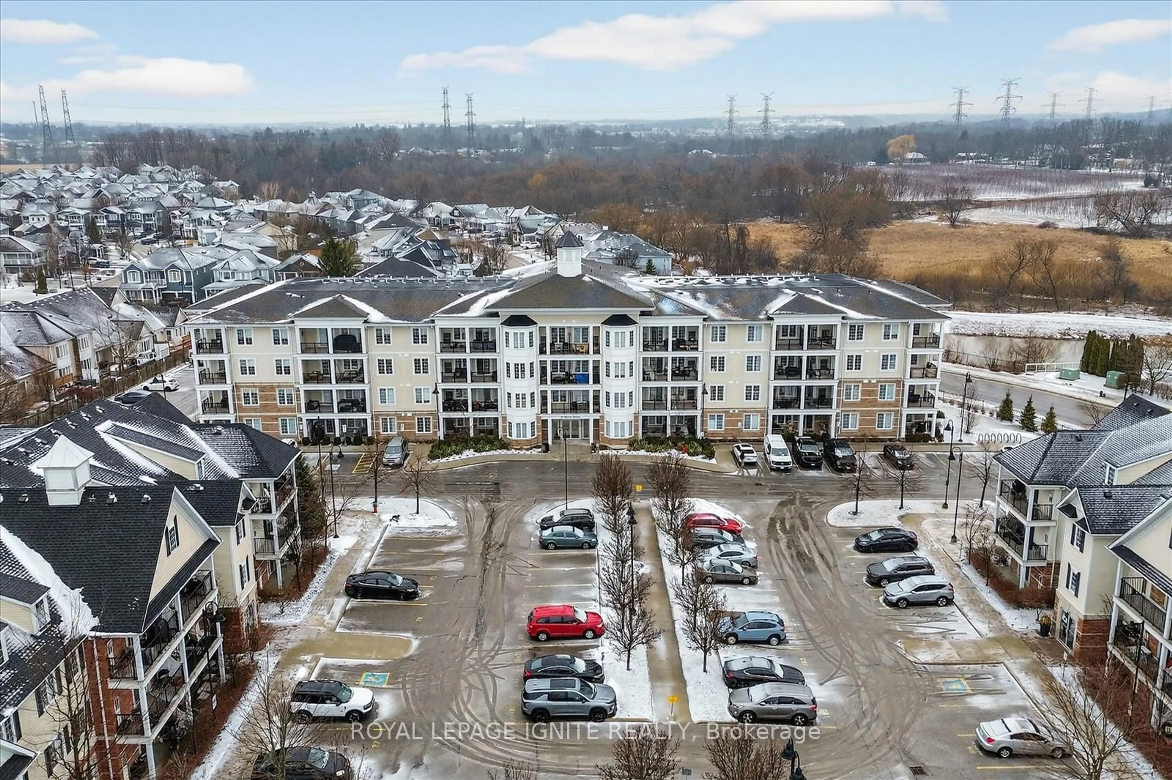A pic from outside/outdoor area/front of a property/back of a property/a pic from drone, city buildings view from balcony for 65 Shipway Ave #214, Clarington Ontario L1B 0W2