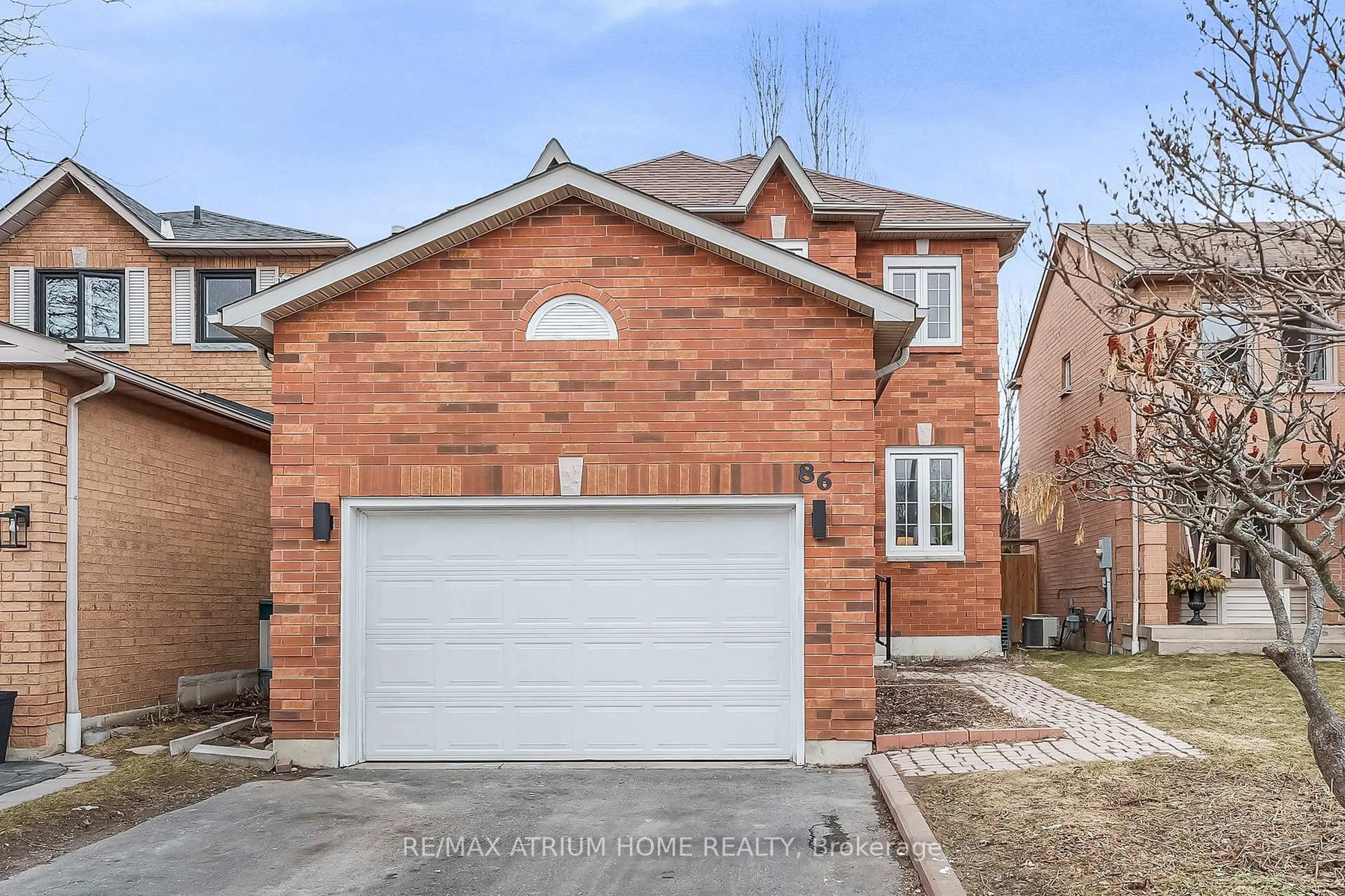 Home with brick exterior material, street for 86 Old Colony Dr, Whitby Ontario L1R 2G9
