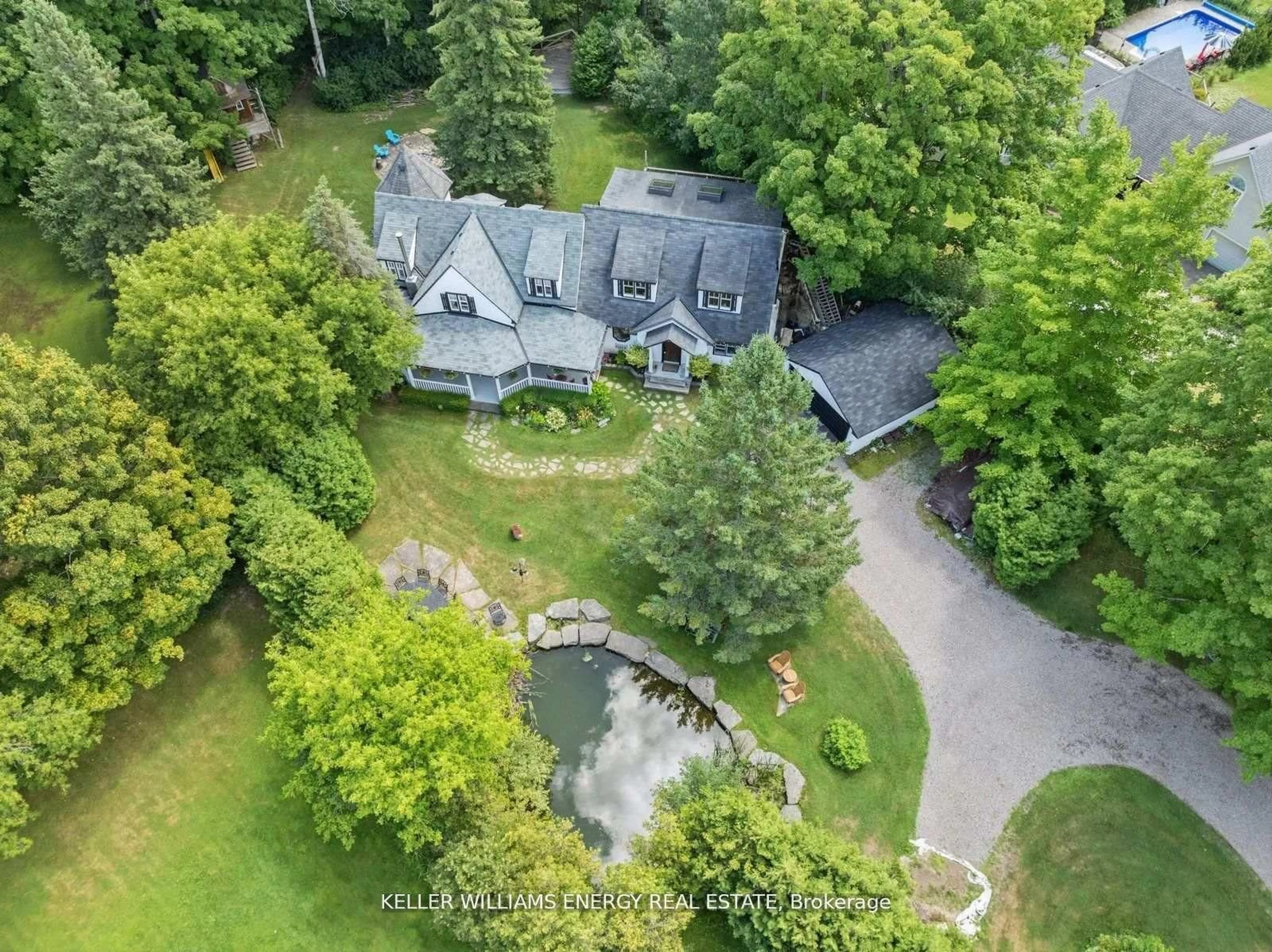 A pic from outside/outdoor area/front of a property/back of a property/a pic from drone, water/lake/river/ocean view for 1775 Track St, Pickering Ontario L1Y 1B8