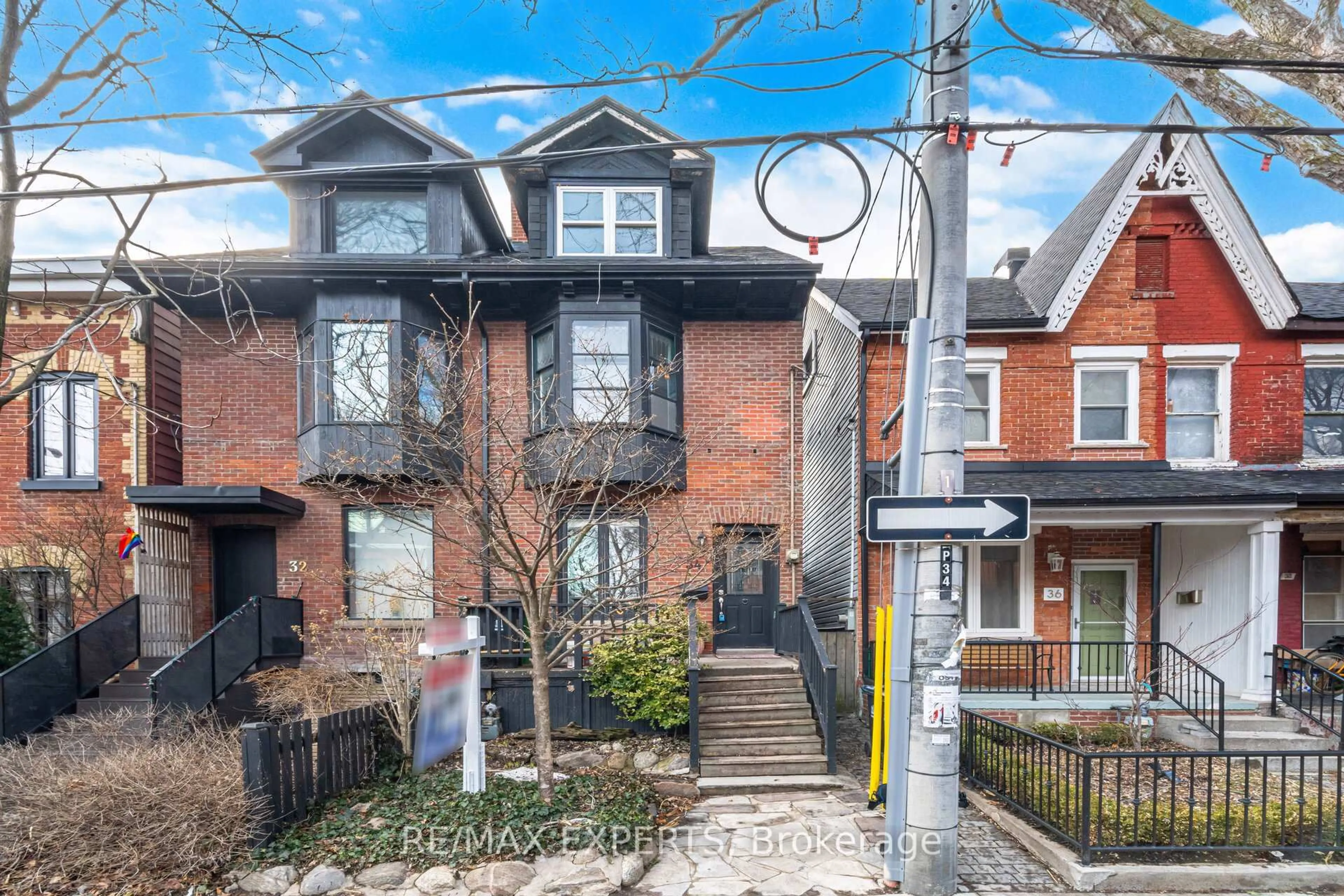 Home with brick exterior material, street for 34 Grant St, Toronto Ontario M4M 2H5