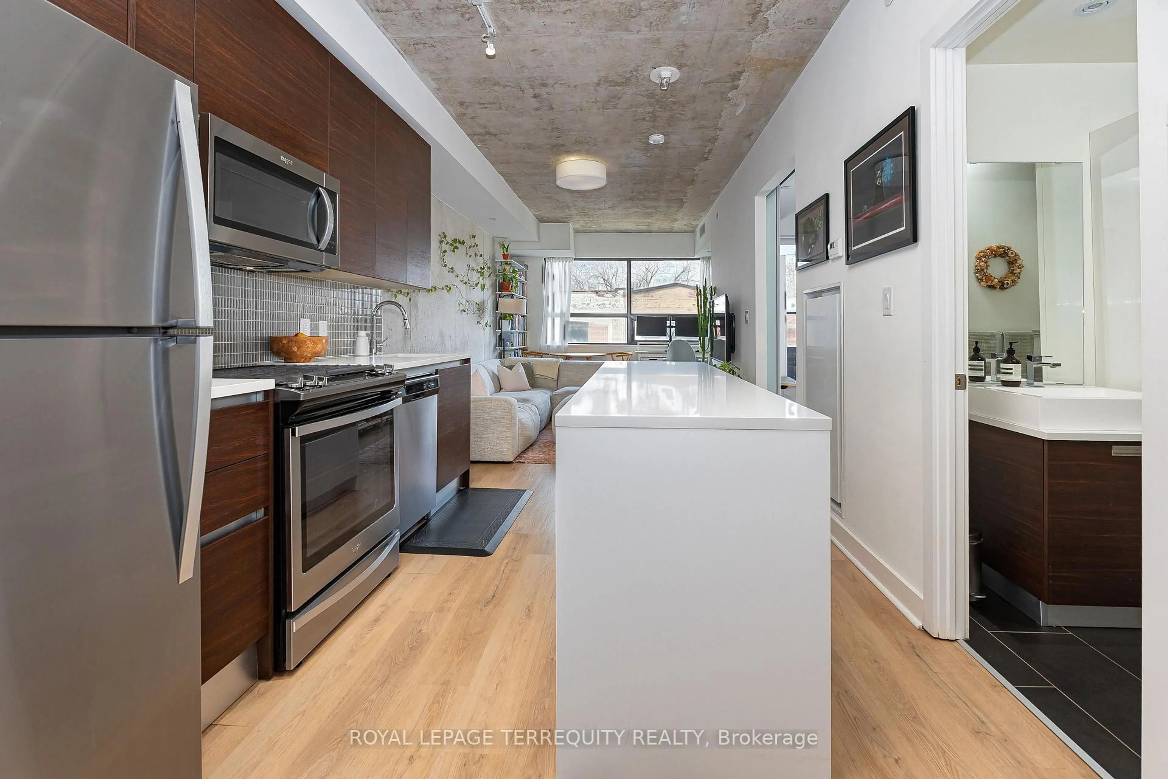 Open concept kitchen, unknown for 246 Logan Ave #316, Toronto Ontario M4M 0E9