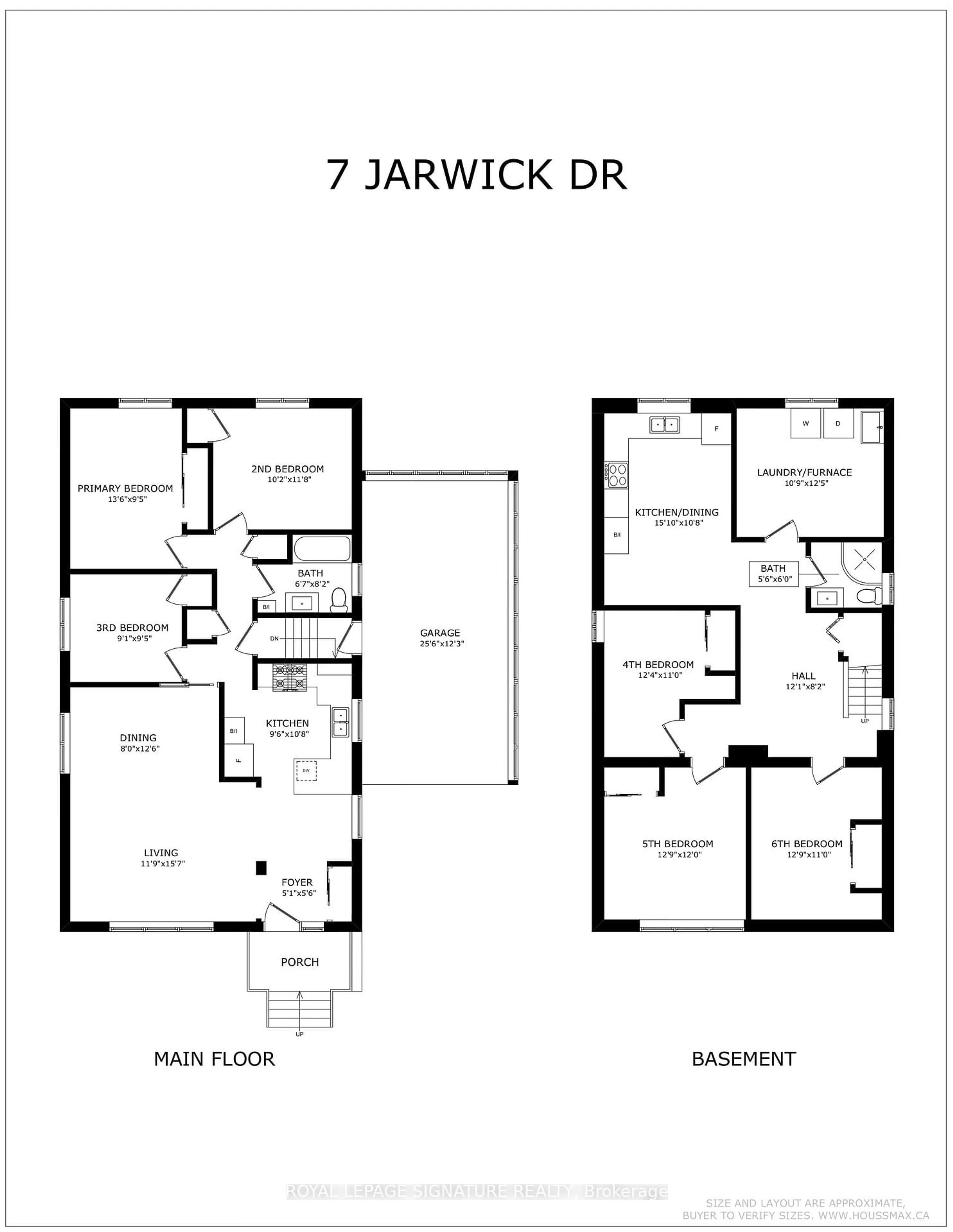 Floor plan for 7 Jarwick Dr, Toronto Ontario M1H 2H1