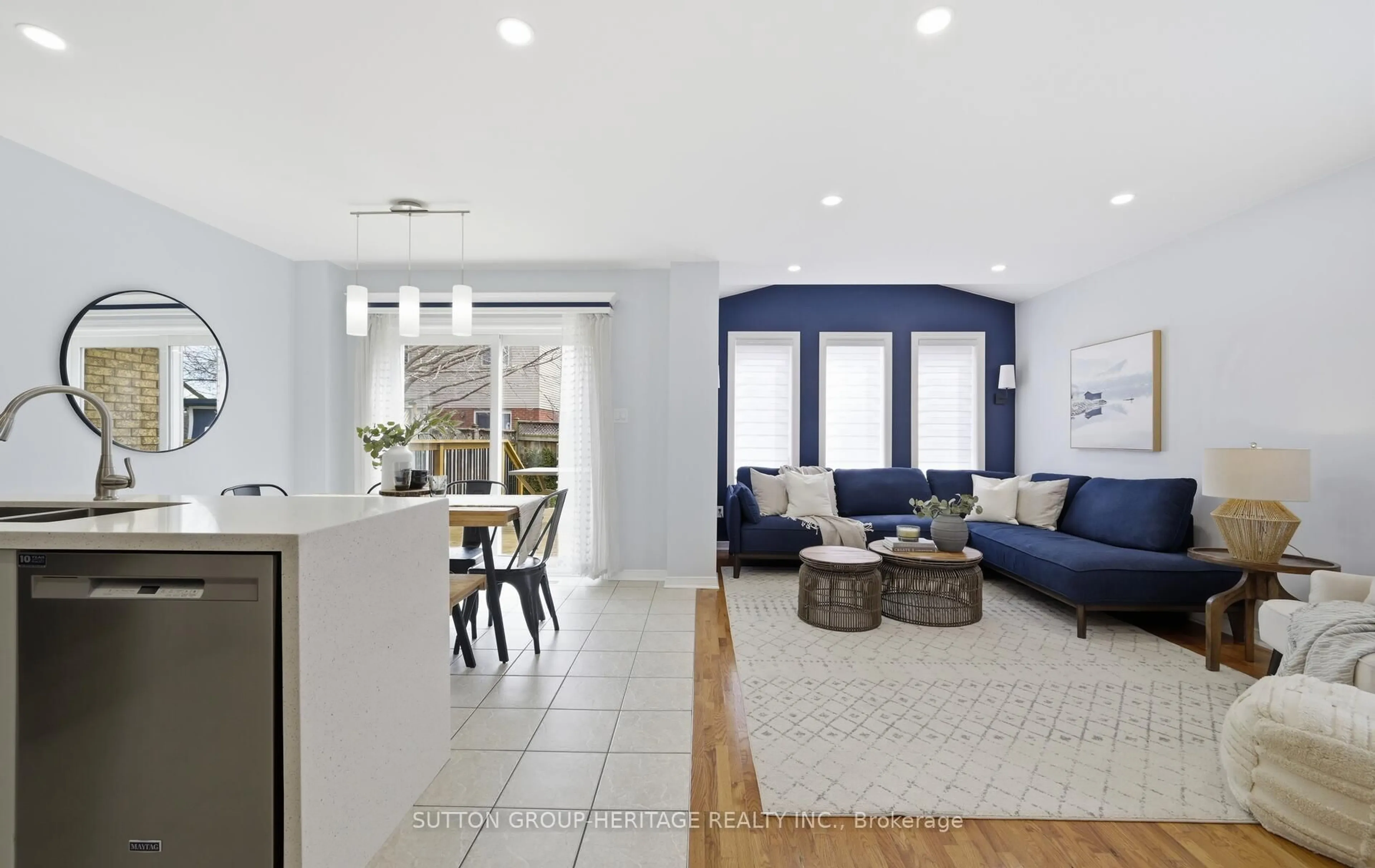 Living room with furniture, ceramic/tile floor for 76 Regency Cres, Whitby Ontario L1N 7V2