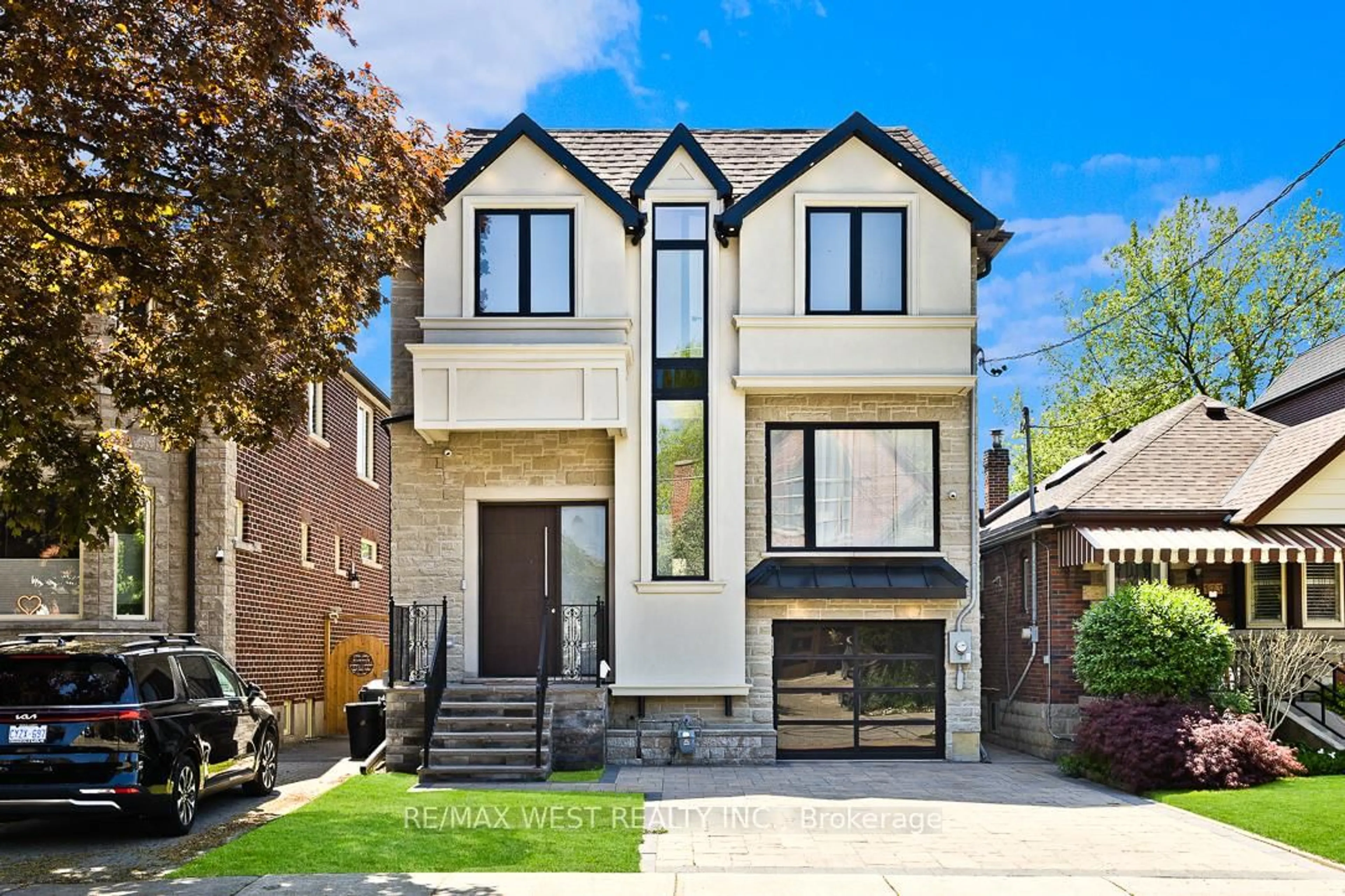 Home with brick exterior material, street for 175 Floyd Ave, Toronto Ontario M4J 2H9
