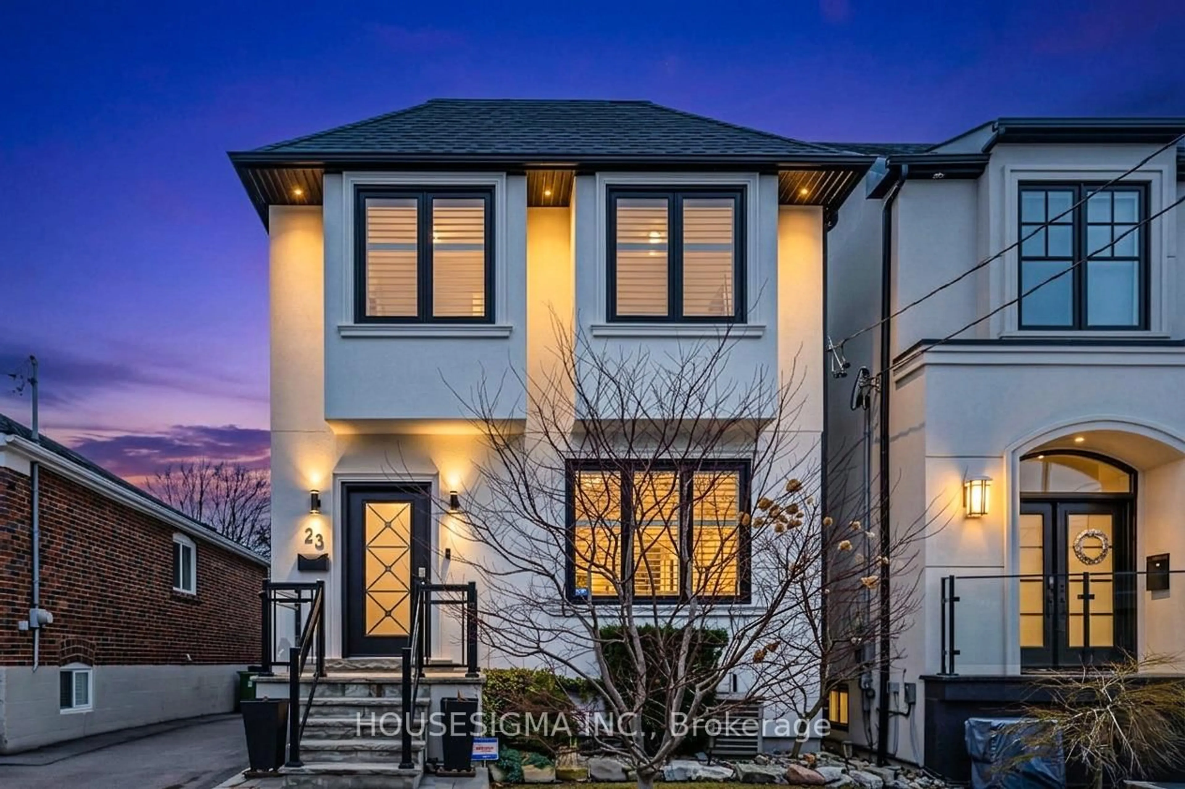 Home with brick exterior material, street for 23 Tiago Ave, Toronto Ontario M4B 1Z9