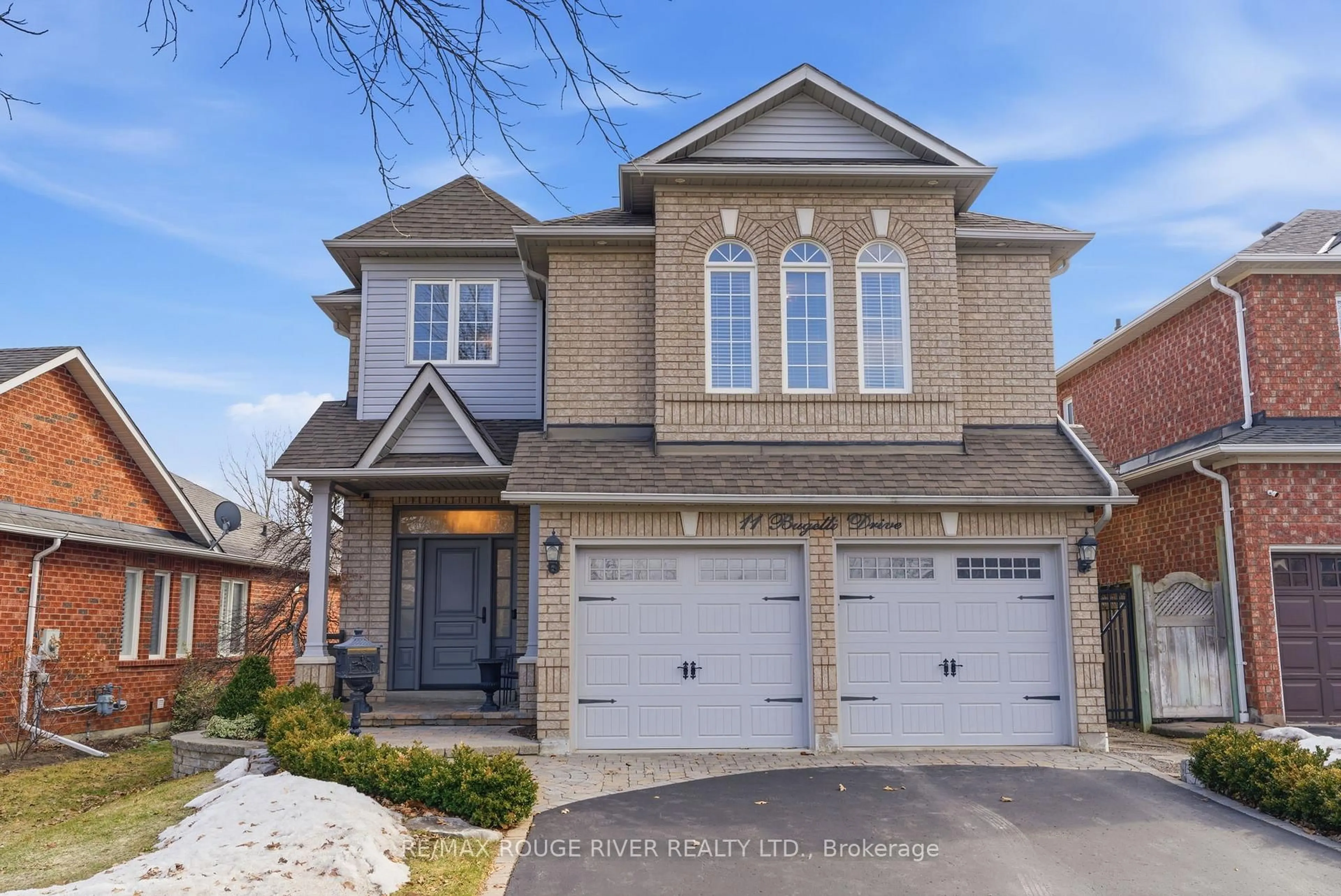 Home with brick exterior material, street for 11 Bugelli Dr, Whitby Ontario L1R 3B7