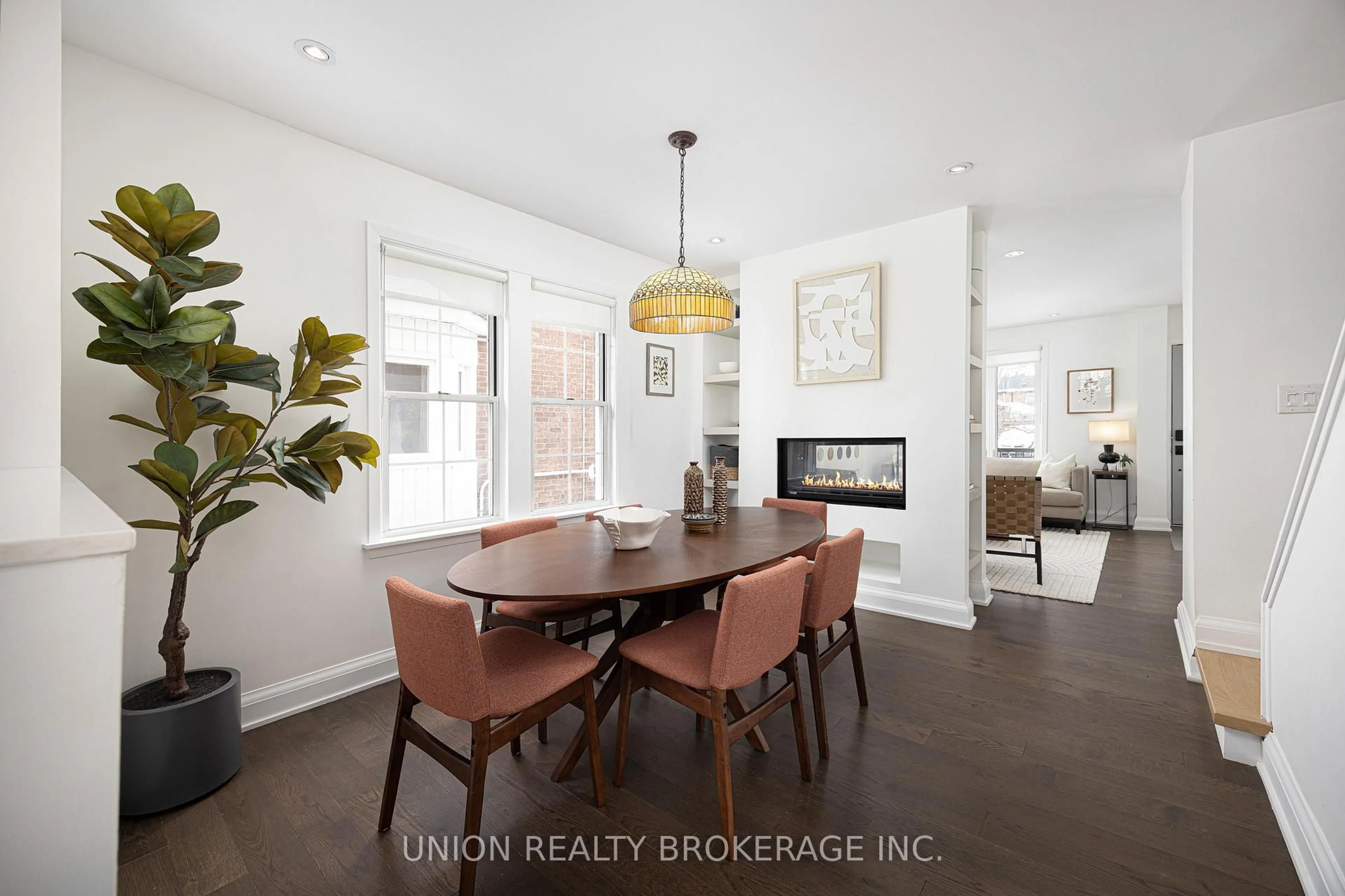 Dining room, wood/laminate floor for 246 Lee Ave, Toronto Ontario M4E 2P5